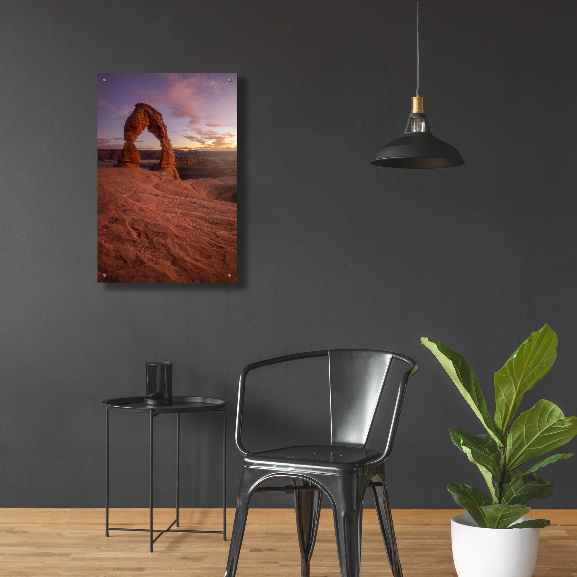 Epic Art 'Lonesome Sunset - Arches National Park' by Darren White, Acrylic Glass Wall Art,24x36