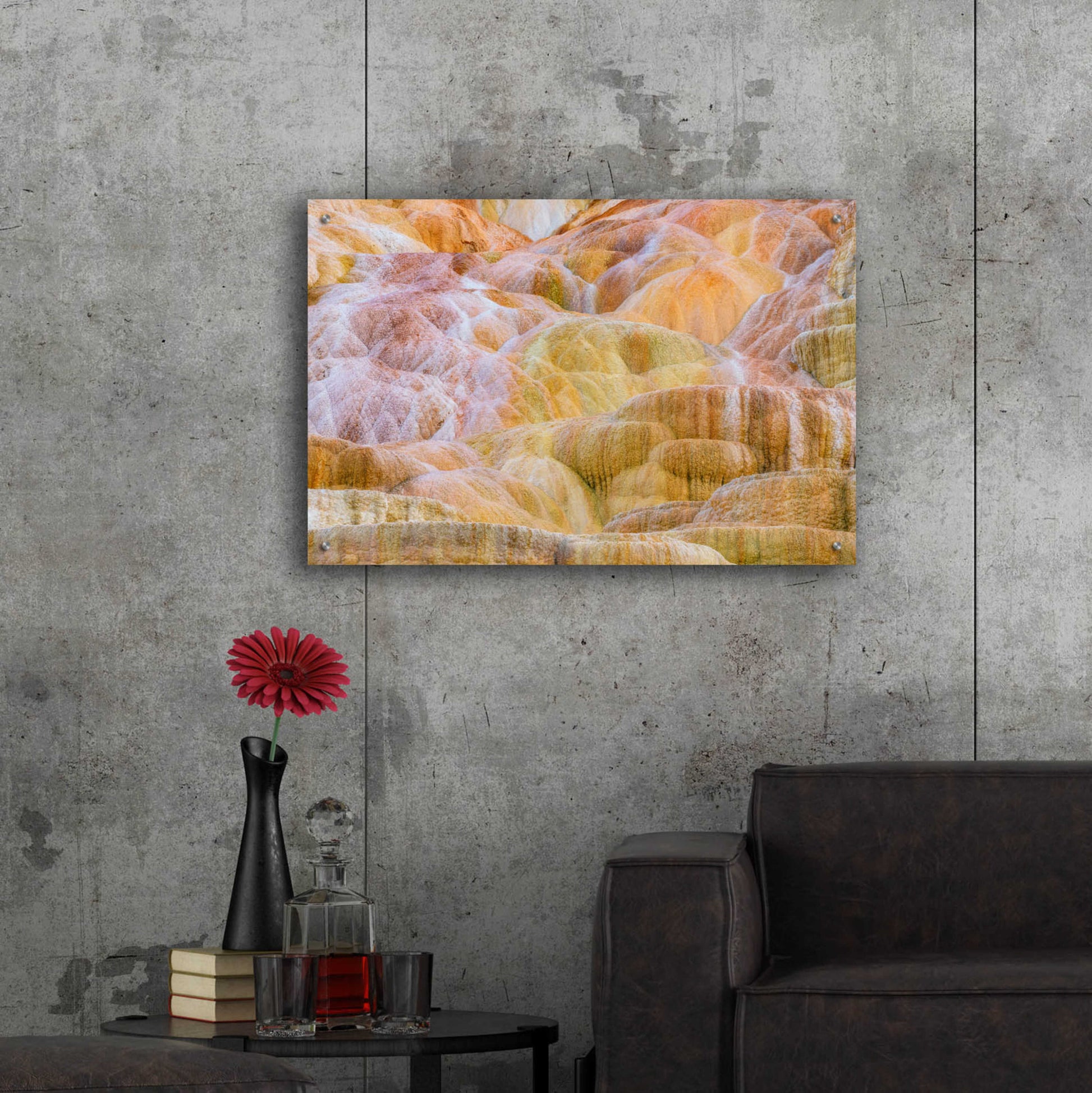 Epic Art 'Mammoth Palette - Yellowstone National Park' by Darren White, Acrylic Glass Wall Art,36x24