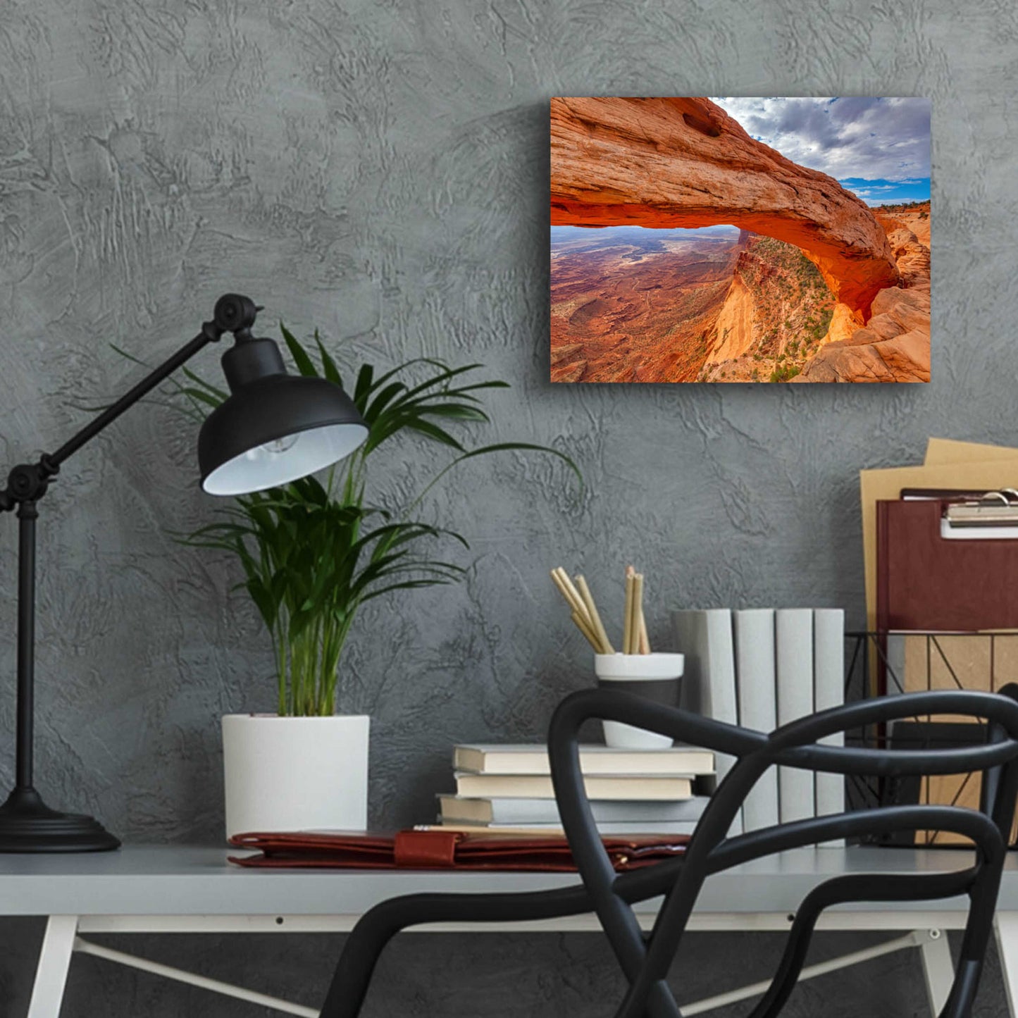 Epic Art 'Mesa's Drop - Canyonlands National Park' by Darren White, Acrylic Glass Wall Art,16x12