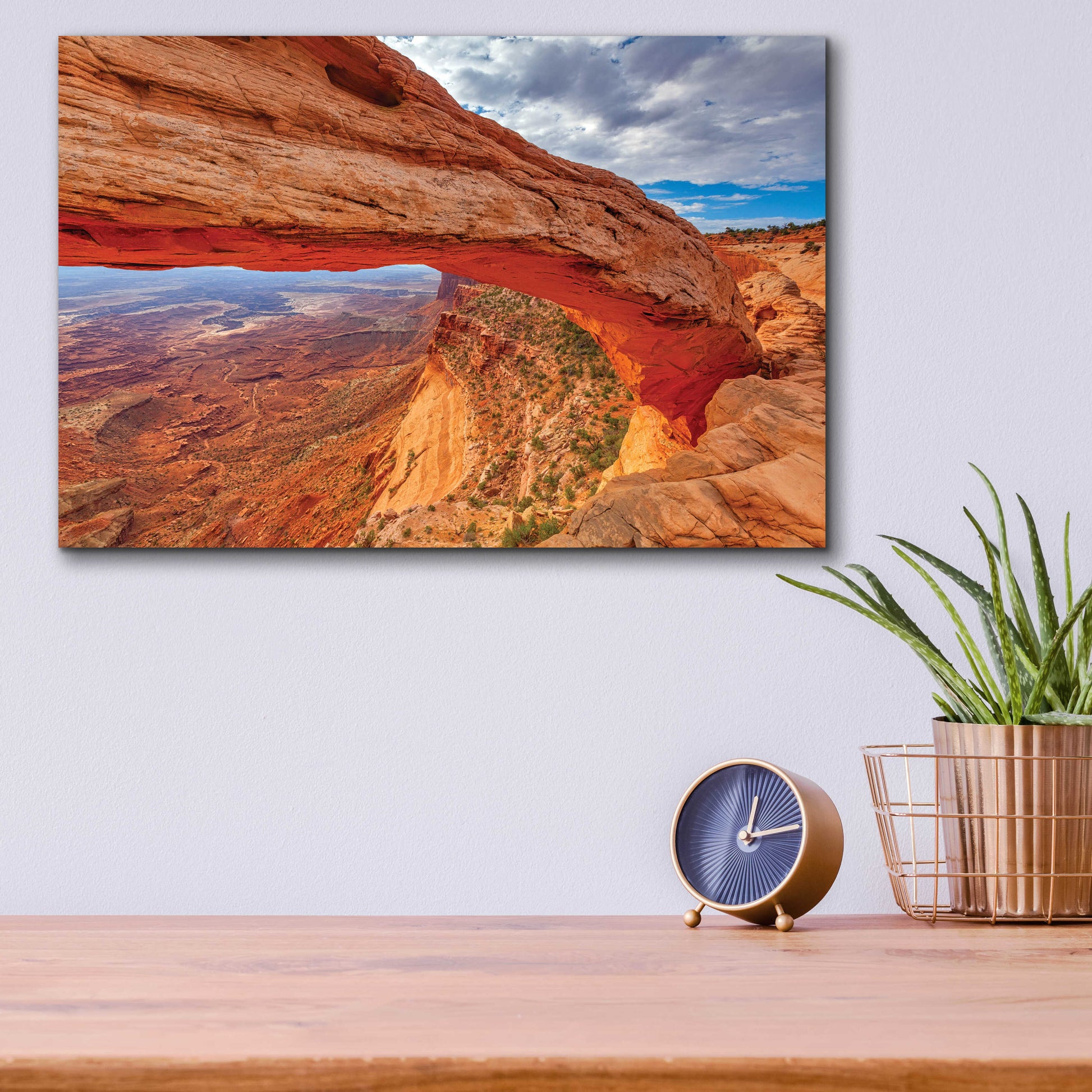 Epic Art 'Mesa's Drop - Canyonlands National Park' by Darren White, Acrylic Glass Wall Art,16x12