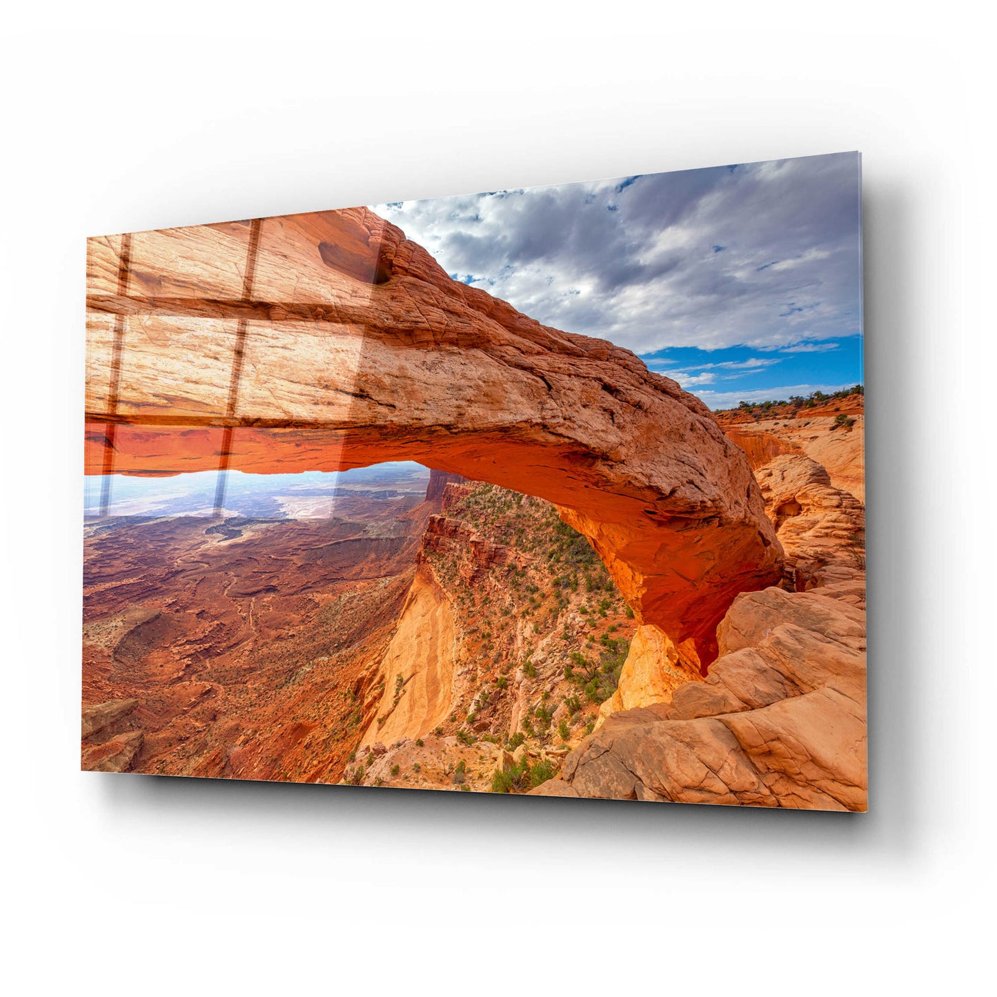 Epic Art 'Mesa's Drop - Canyonlands National Park' by Darren White, Acrylic Glass Wall Art,24x16