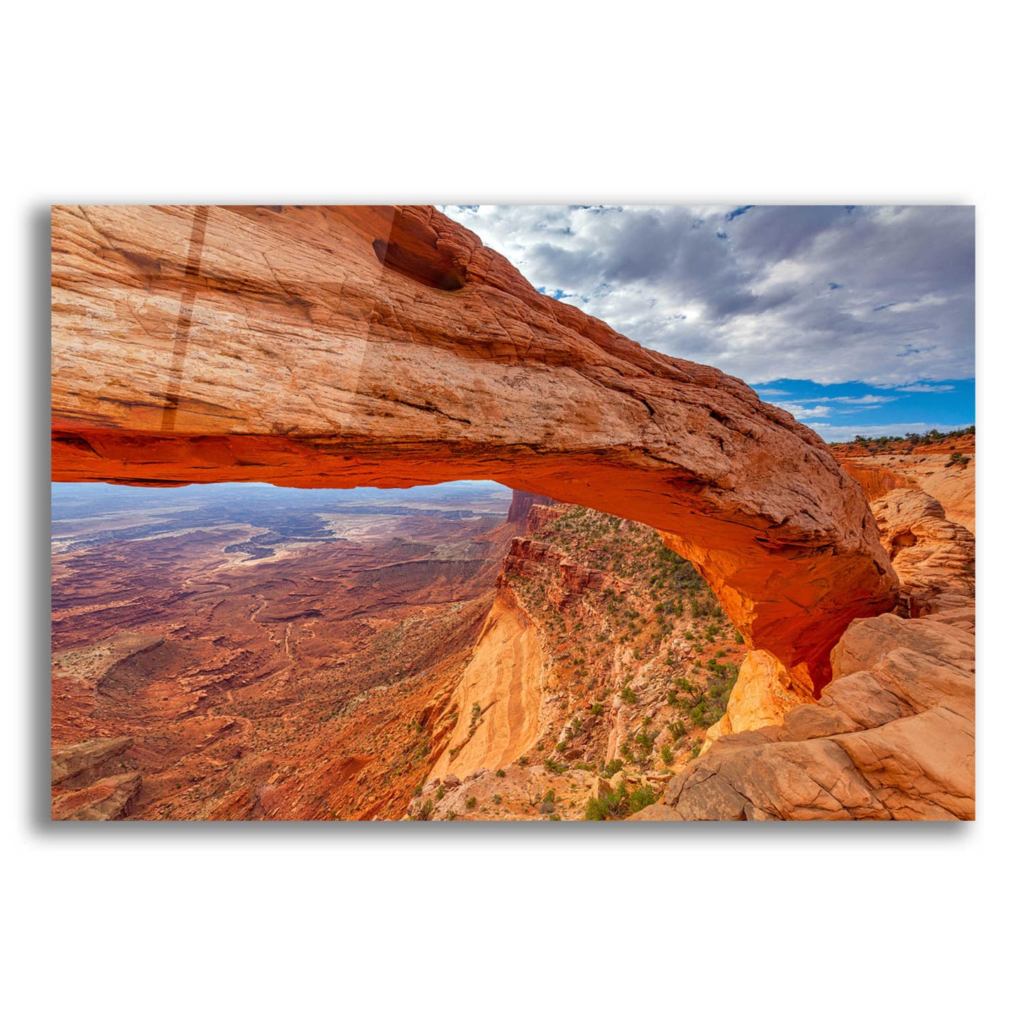 Epic Art 'Mesa's Drop - Canyonlands National Park' by Darren White, Acrylic Glass Wall Art,24x16