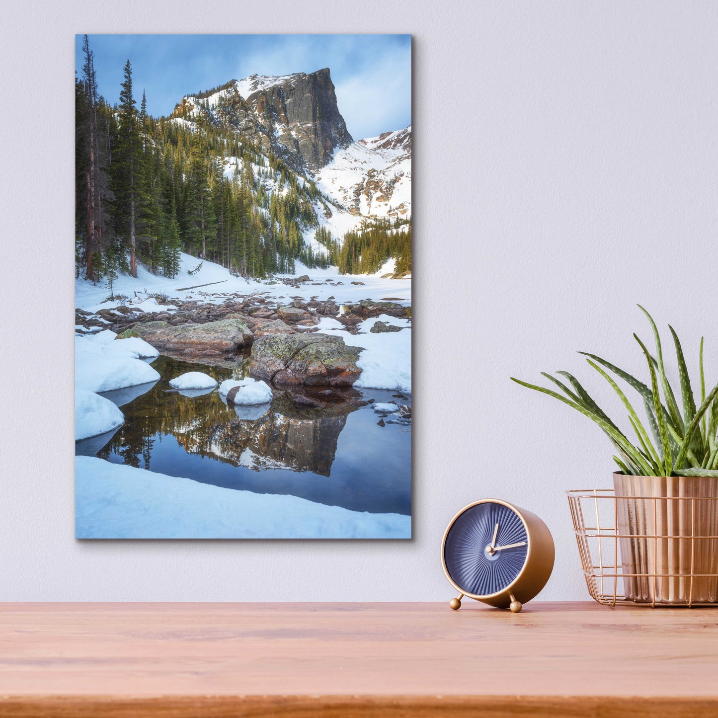 Epic Art 'Morning Dreams - Rocky Mountain National Park' by Darren White, Acrylic Glass Wall Art,12x16