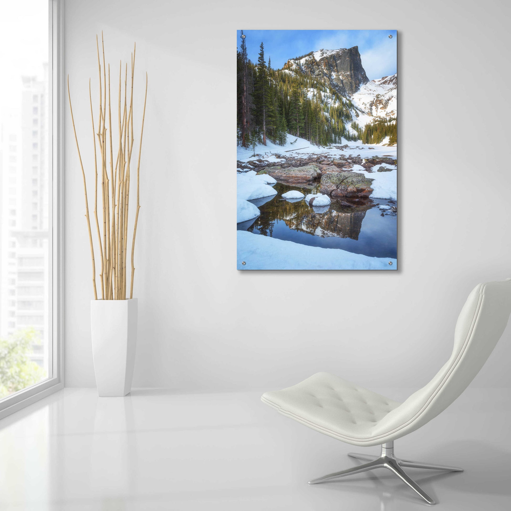 Epic Art 'Morning Dreams - Rocky Mountain National Park' by Darren White, Acrylic Glass Wall Art,24x36