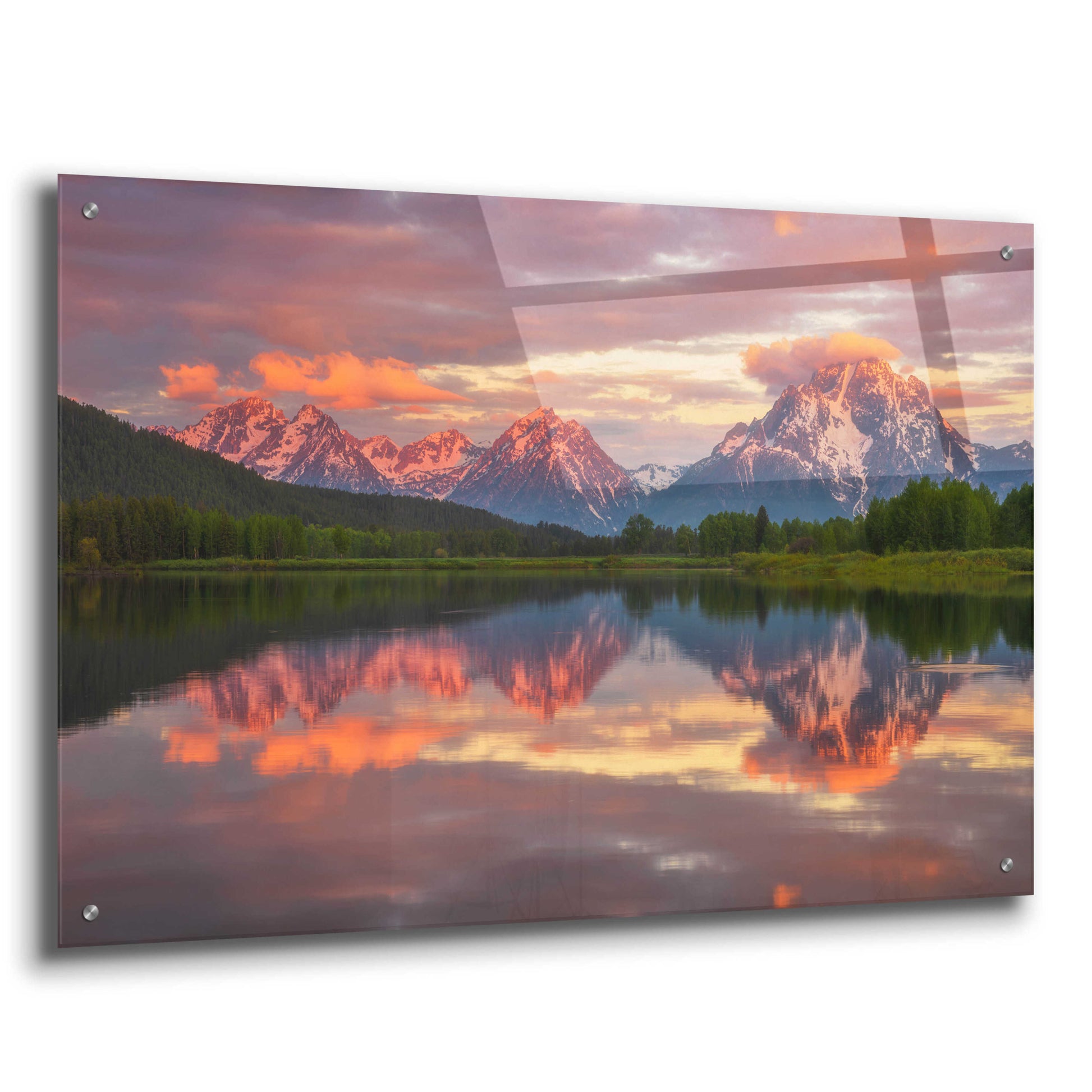 Epic Art 'Morning Tranquillity - Grand Teton National Park' by Darren White, Acrylic Glass Wall Art,36x24