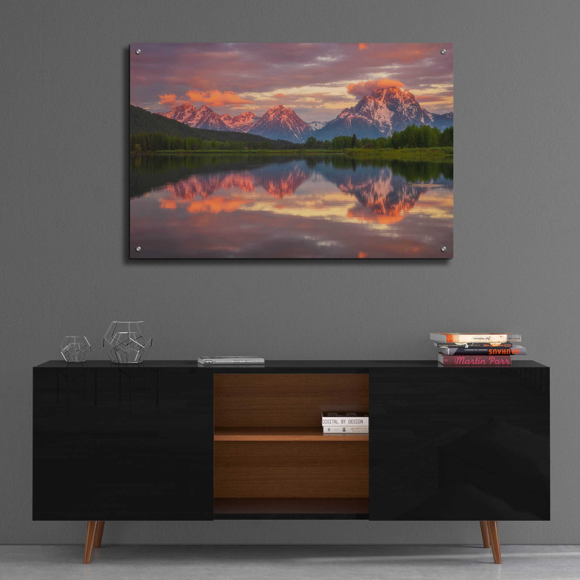 Epic Art 'Morning Tranquillity - Grand Teton National Park' by Darren White, Acrylic Glass Wall Art,36x24