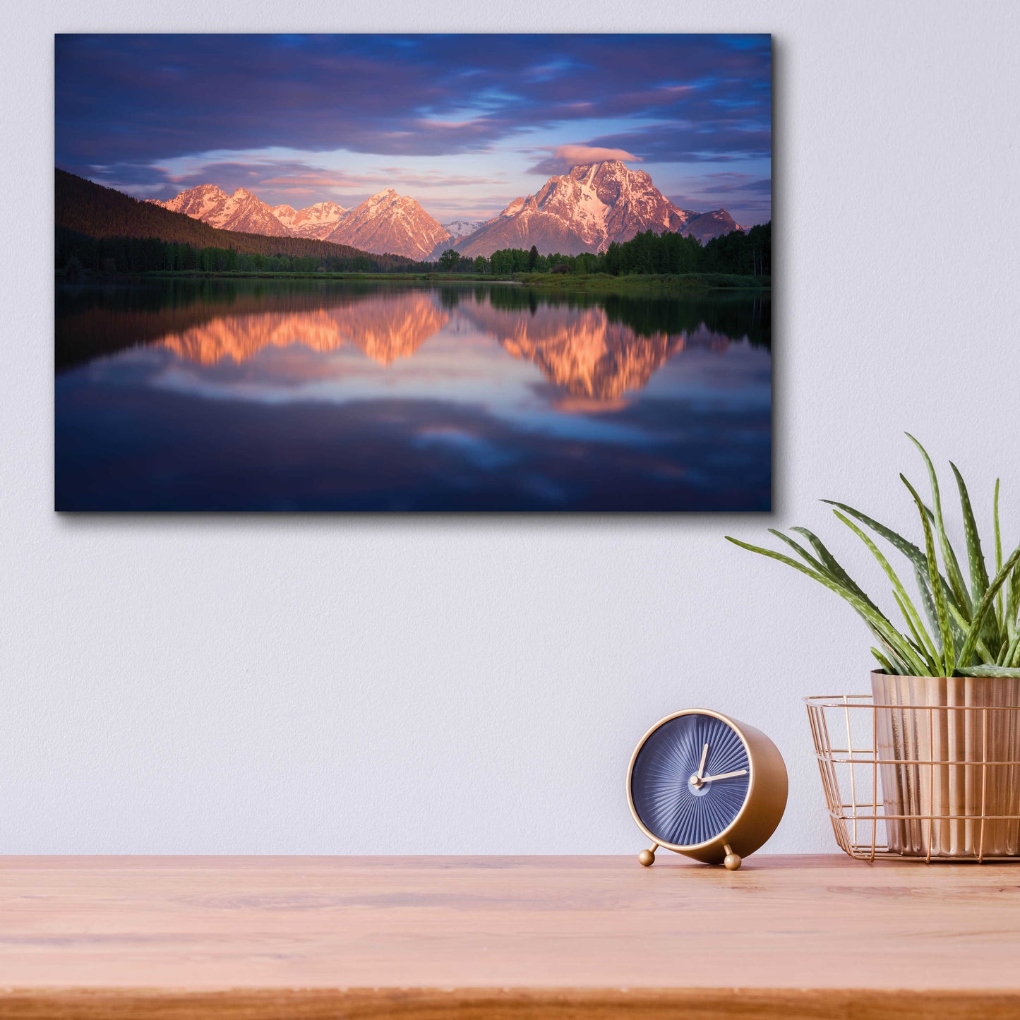 Epic Art 'Oxbow - Grand Teton National Park' by Darren White, Acrylic Glass Wall Art,16x12