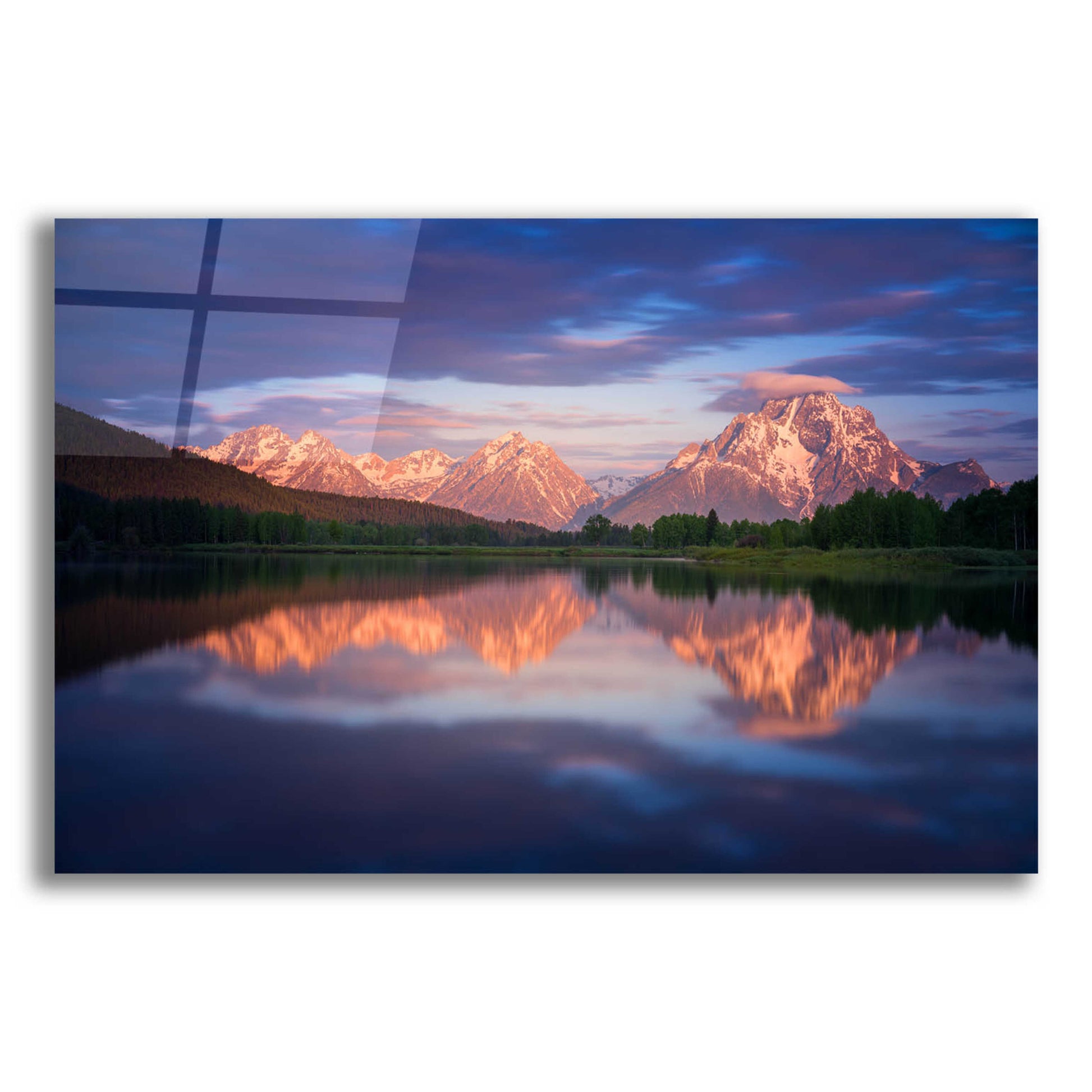 Epic Art 'Oxbow - Grand Teton National Park' by Darren White, Acrylic Glass Wall Art,24x16