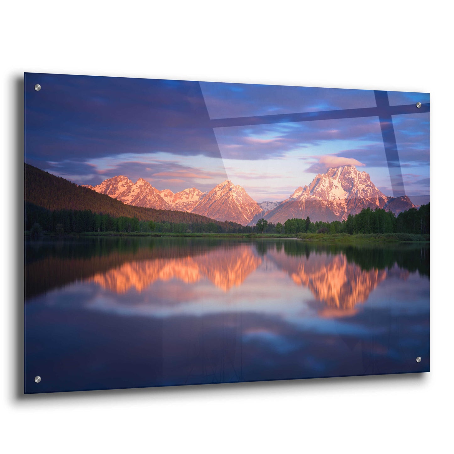 Epic Art 'Oxbow - Grand Teton National Park' by Darren White, Acrylic Glass Wall Art,36x24