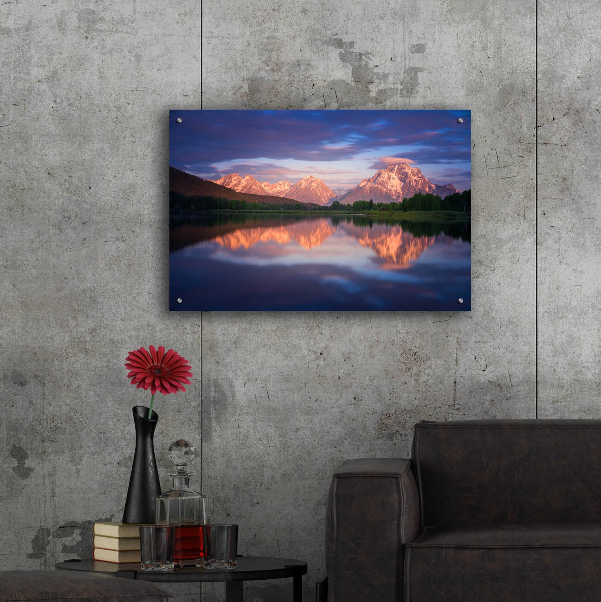 Epic Art 'Oxbow - Grand Teton National Park' by Darren White, Acrylic Glass Wall Art,36x24