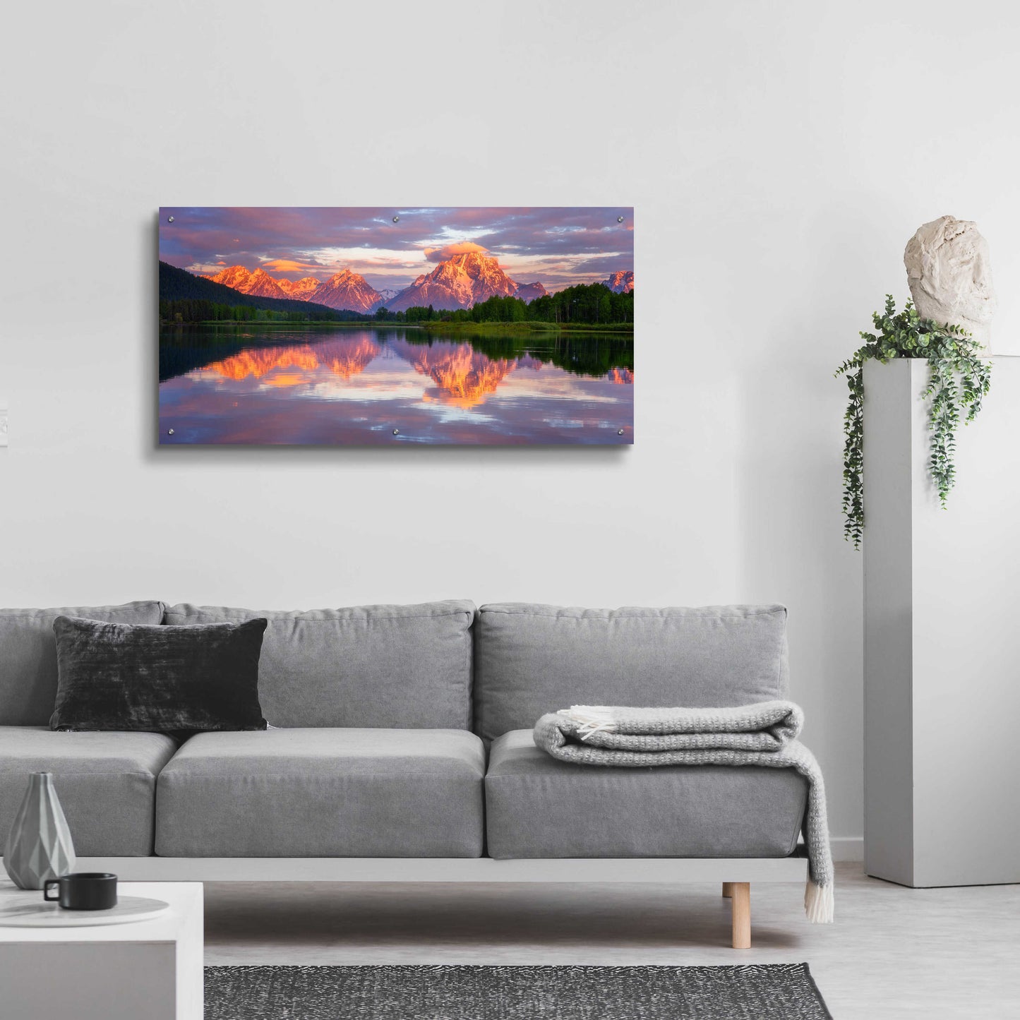 Epic Art 'Oxbow Magic - Grand Teton National Park' by Darren White, Acrylic Glass Wall Art,48x24