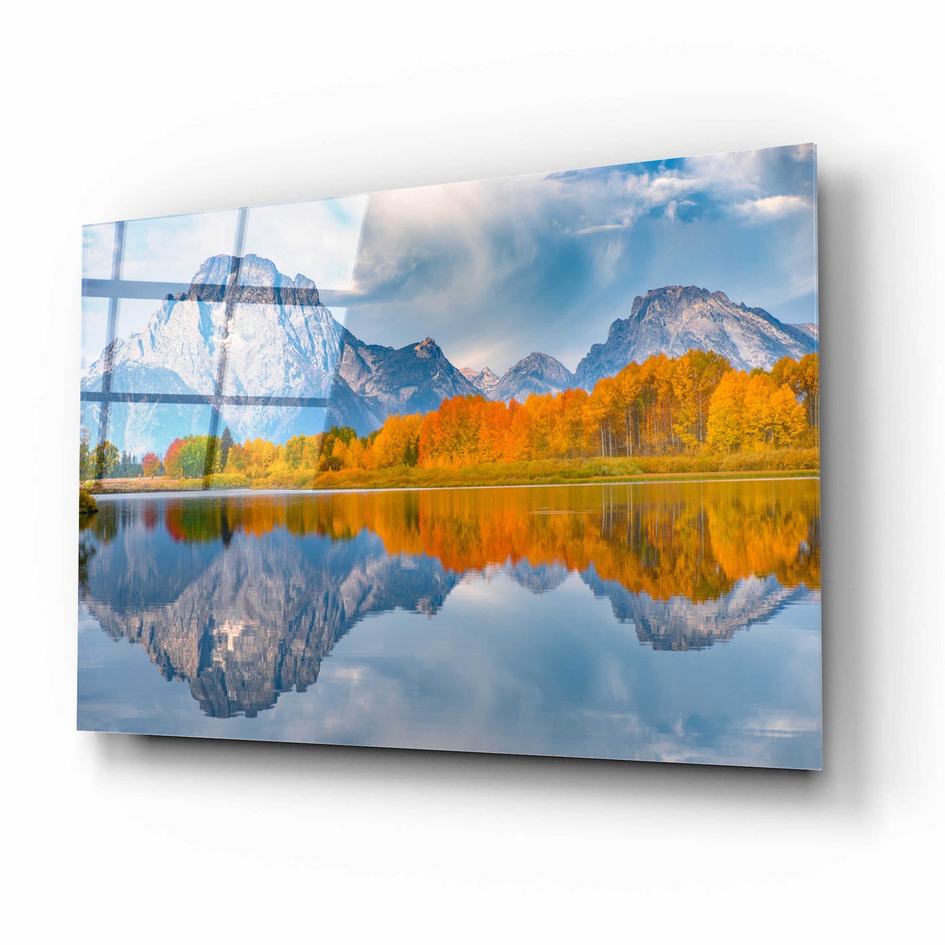 Epic Art 'Oxbows Autumn - Grand Teton National Park' by Darren White, Acrylic Glass Wall Art,16x12