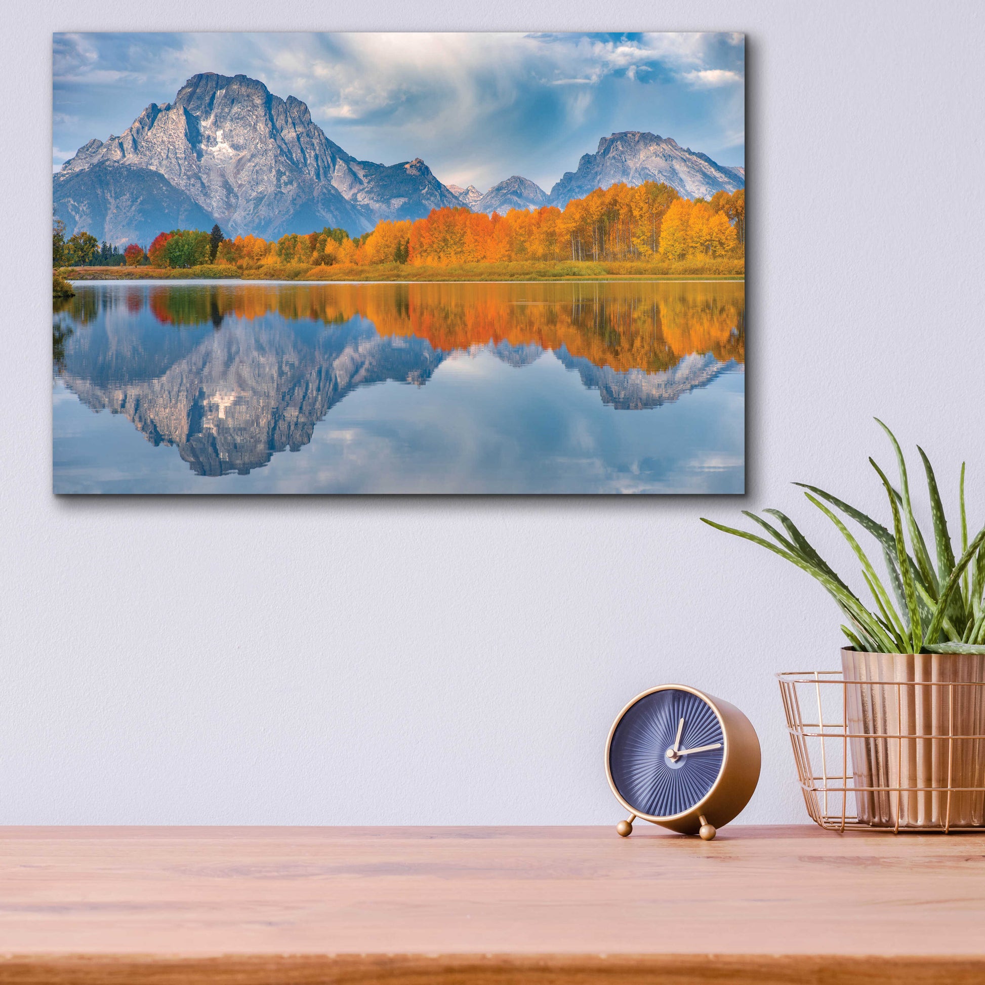 Epic Art 'Oxbows Autumn - Grand Teton National Park' by Darren White, Acrylic Glass Wall Art,16x12