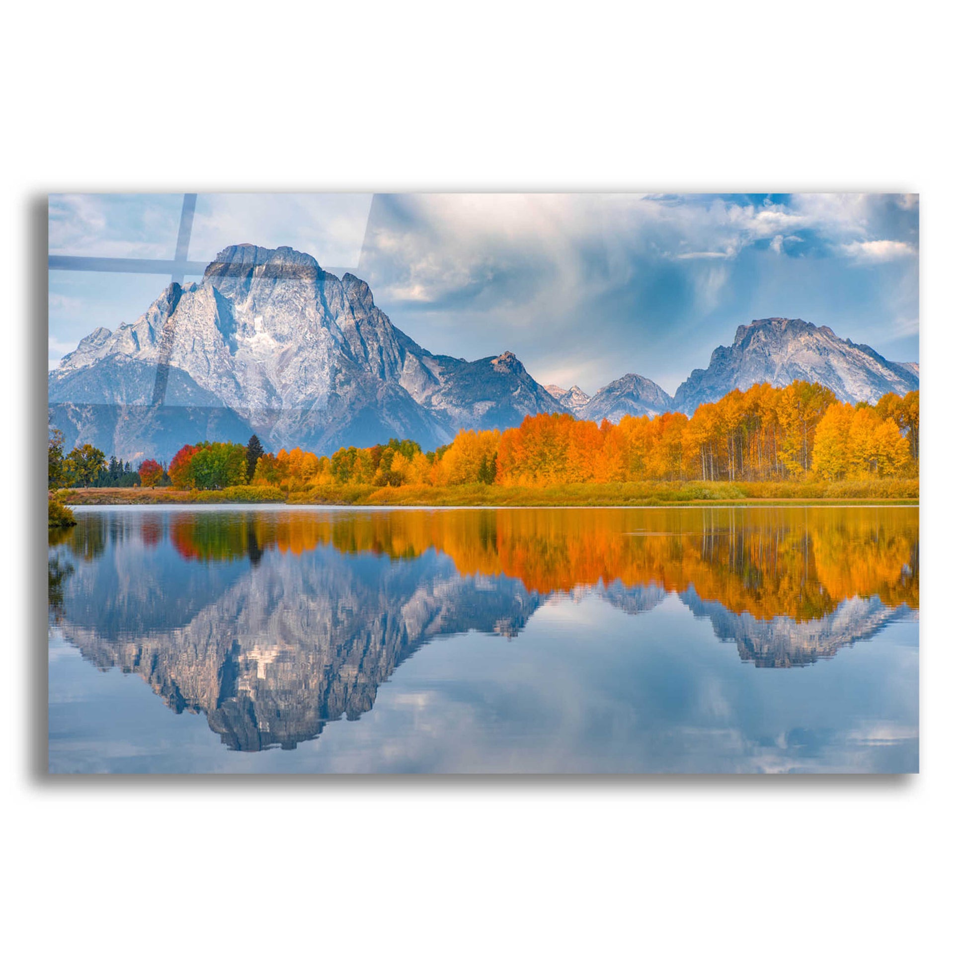 Epic Art 'Oxbows Autumn - Grand Teton National Park' by Darren White, Acrylic Glass Wall Art,24x16