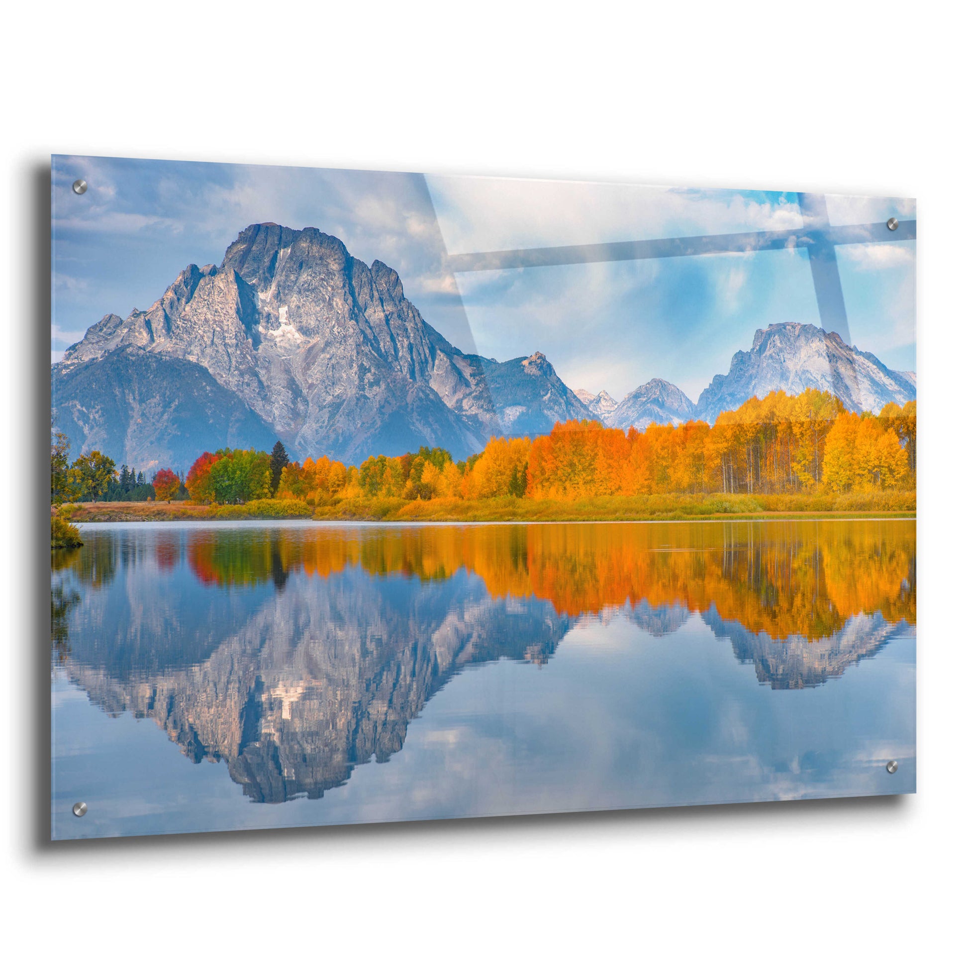 Epic Art 'Oxbows Autumn - Grand Teton National Park' by Darren White, Acrylic Glass Wall Art,36x24
