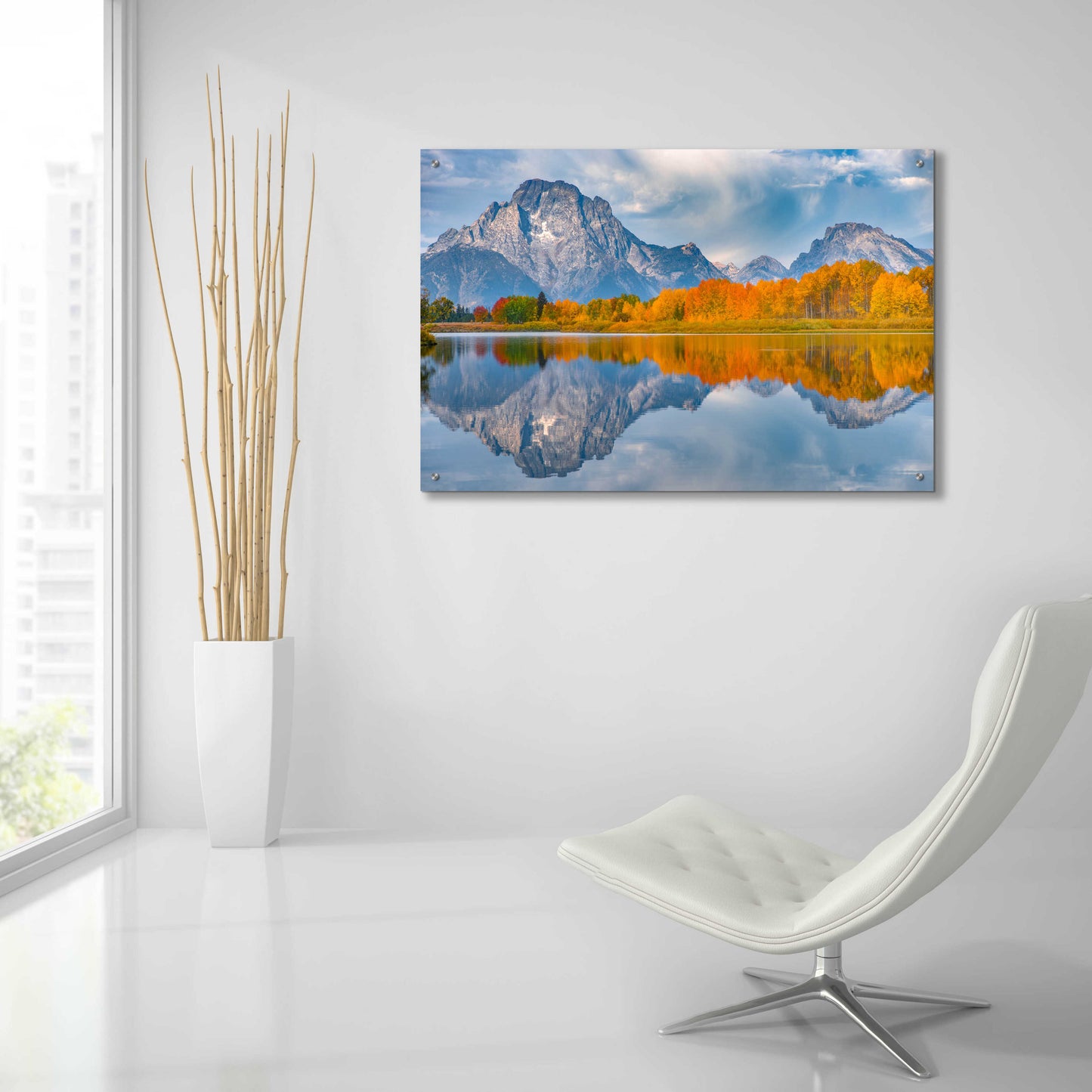 Epic Art 'Oxbows Autumn - Grand Teton National Park' by Darren White, Acrylic Glass Wall Art,36x24