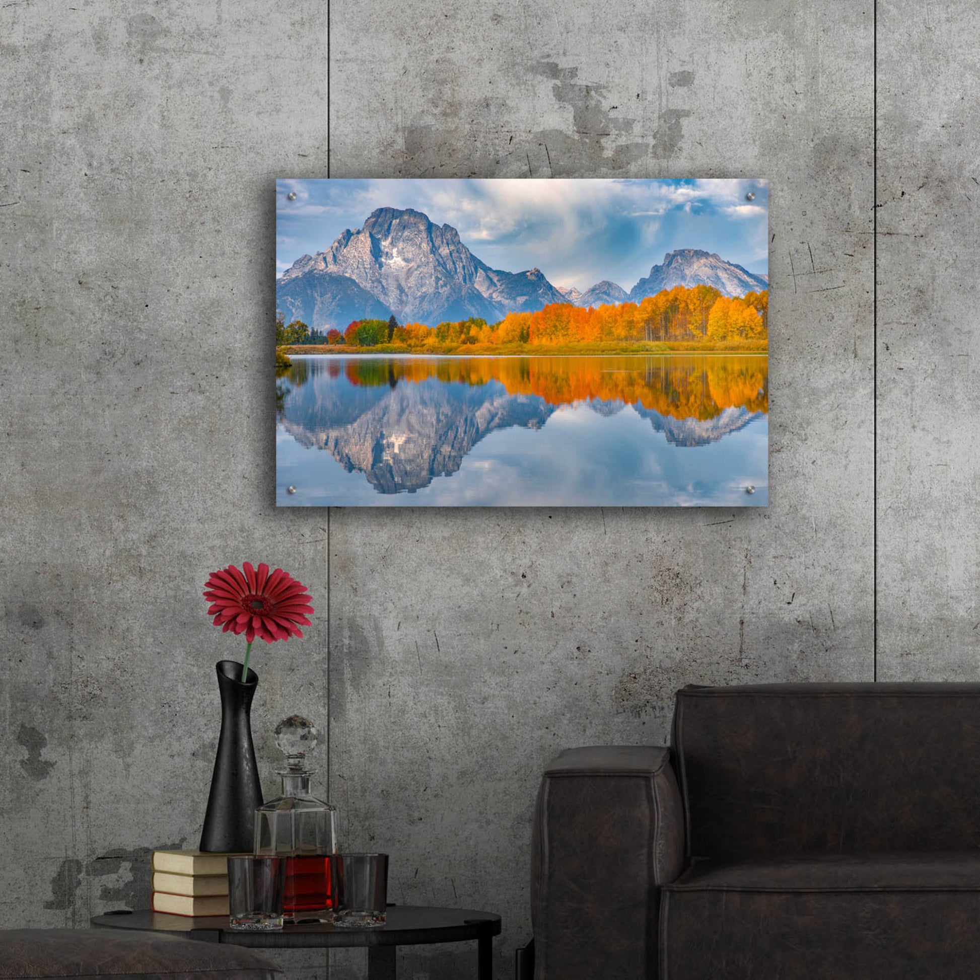 Epic Art 'Oxbows Autumn - Grand Teton National Park' by Darren White, Acrylic Glass Wall Art,36x24