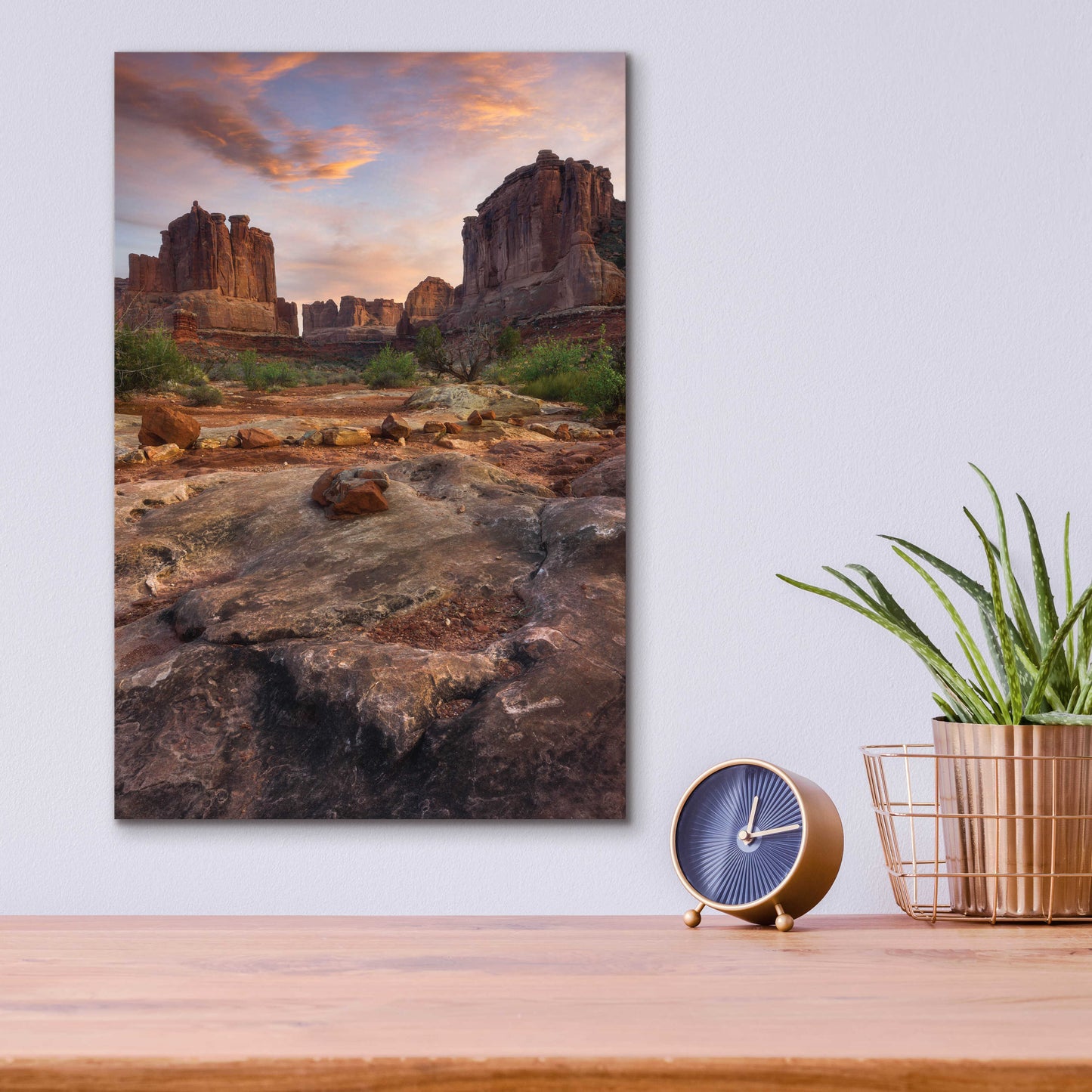 Epic Art 'Park Avenue Sunset - Arches National Park' by Darren White, Acrylic Glass Wall Art,12x16