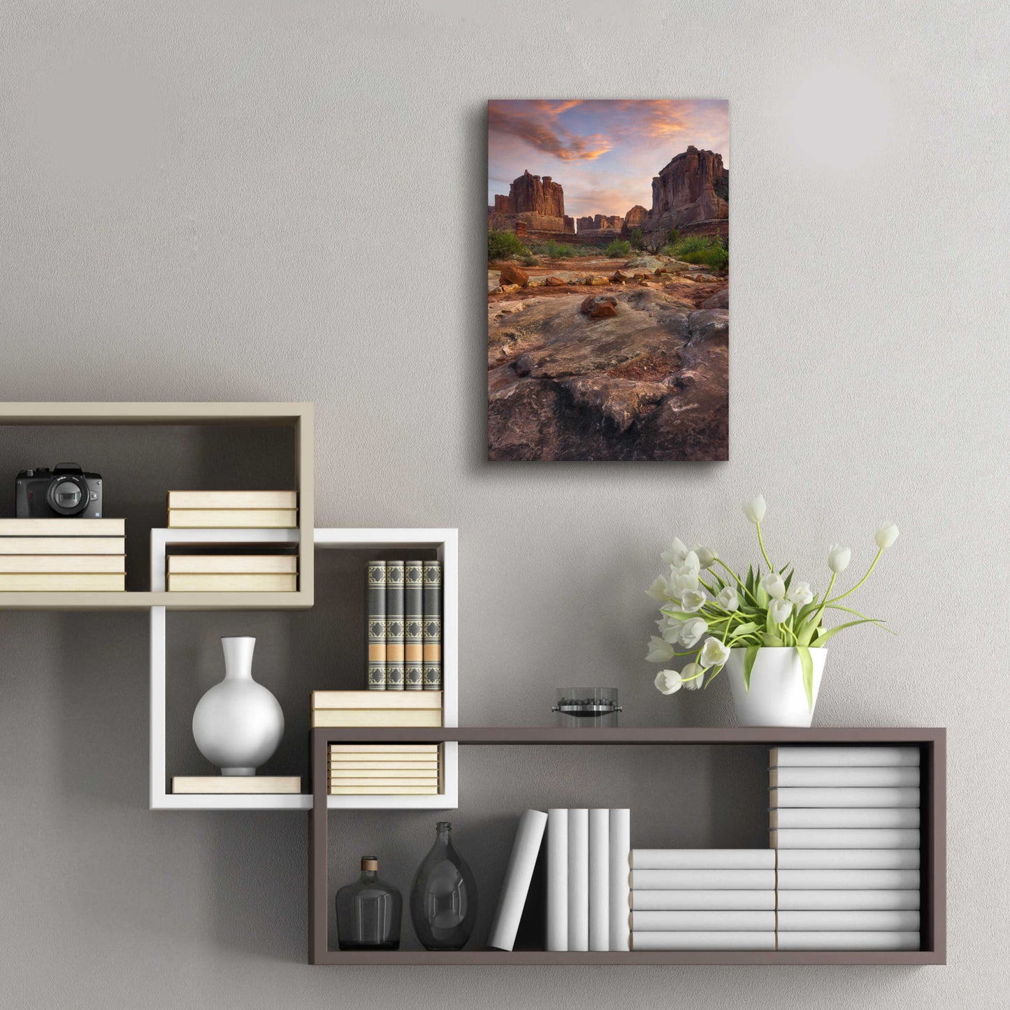 Epic Art 'Park Avenue Sunset - Arches National Park' by Darren White, Acrylic Glass Wall Art,16x24