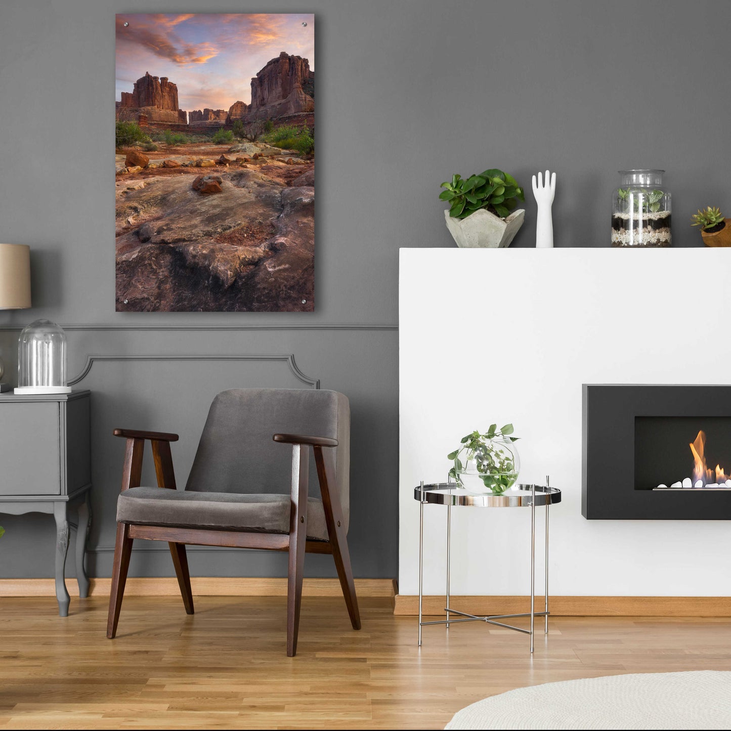Epic Art 'Park Avenue Sunset - Arches National Park' by Darren White, Acrylic Glass Wall Art,24x36