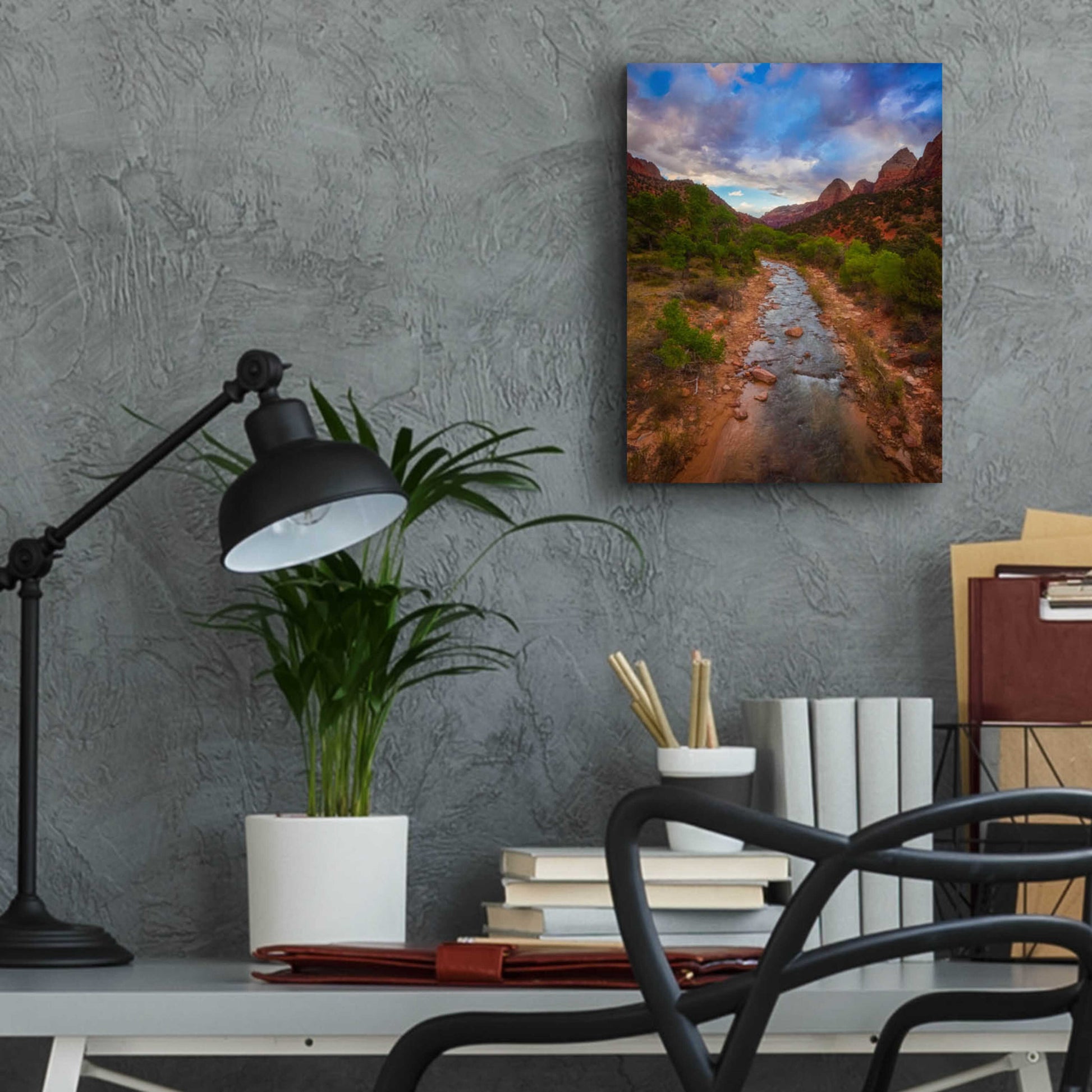 Epic Art 'Path to Zion - Zion National Park' by Darren White, Acrylic Glass Wall Art,12x16