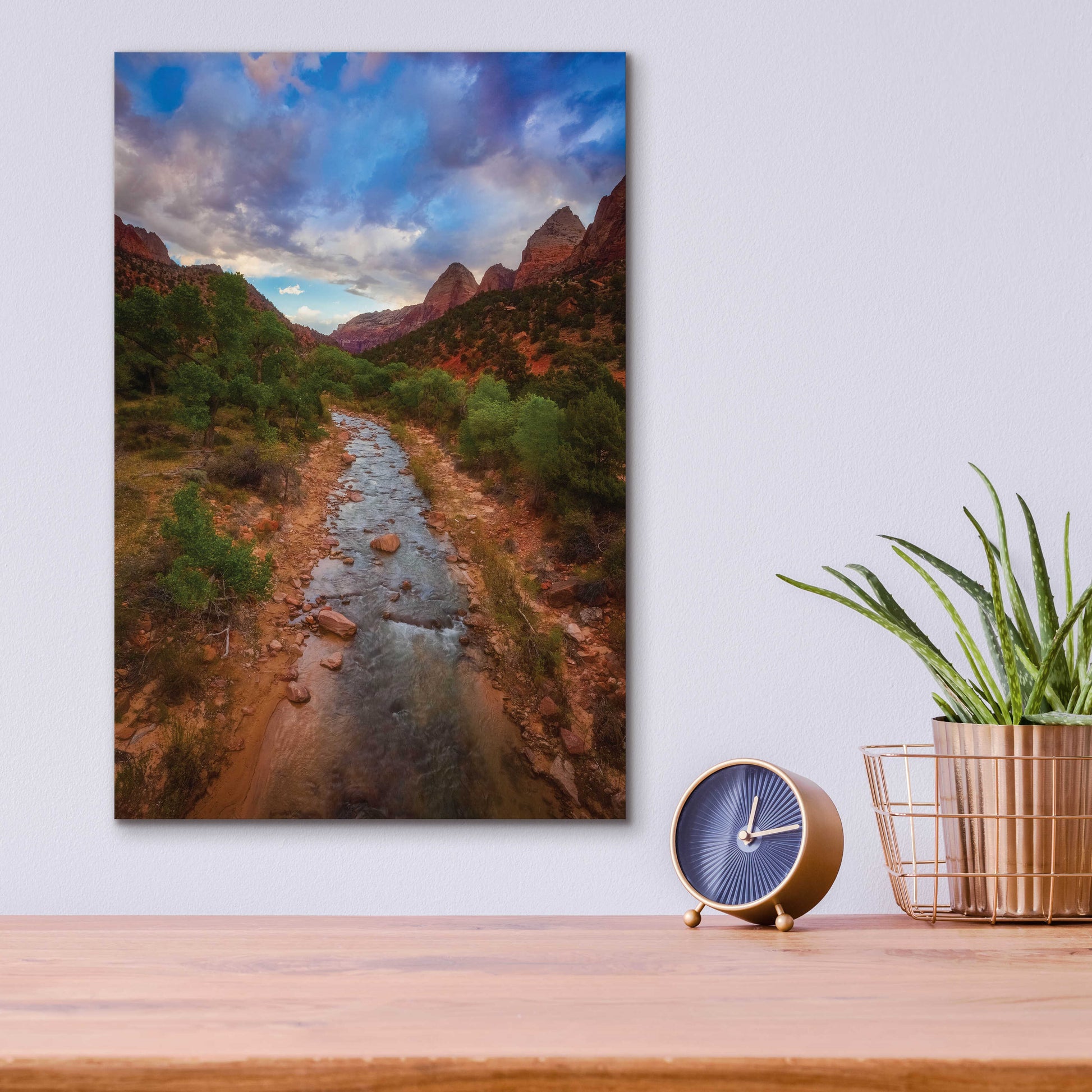 Epic Art 'Path to Zion - Zion National Park' by Darren White, Acrylic Glass Wall Art,12x16