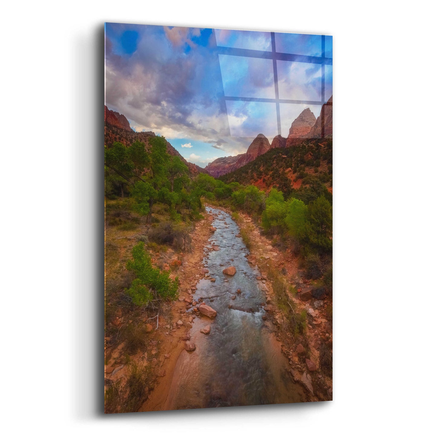 Epic Art 'Path to Zion - Zion National Park' by Darren White, Acrylic Glass Wall Art,16x24