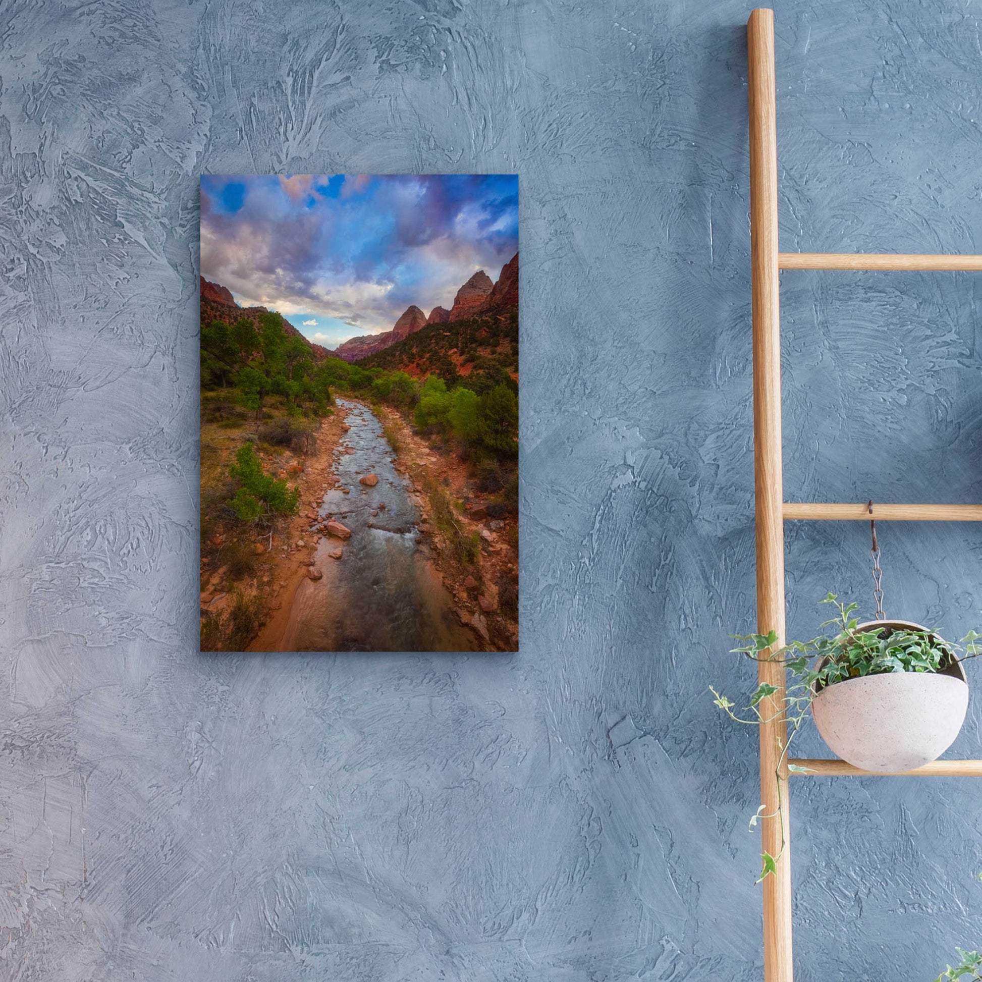 Epic Art 'Path to Zion - Zion National Park' by Darren White, Acrylic Glass Wall Art,16x24