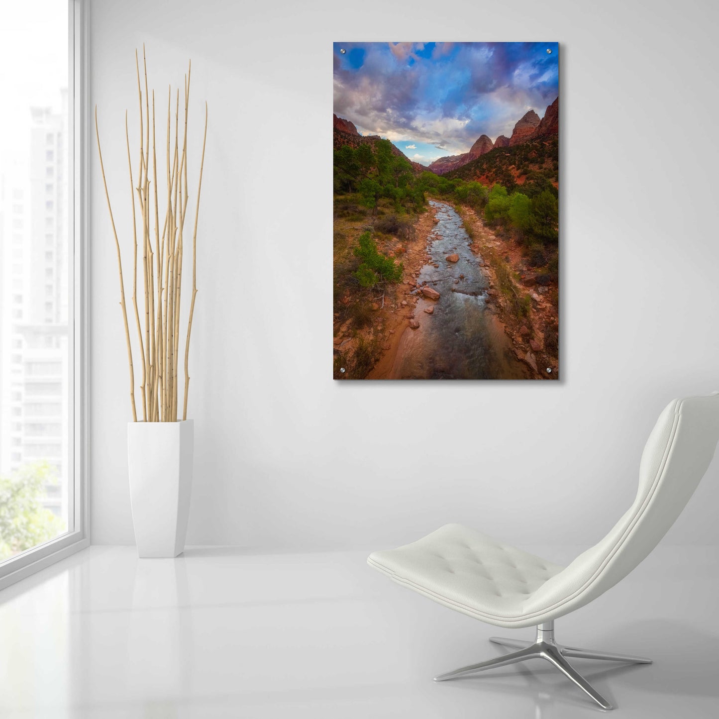 Epic Art 'Path to Zion - Zion National Park' by Darren White, Acrylic Glass Wall Art,24x36