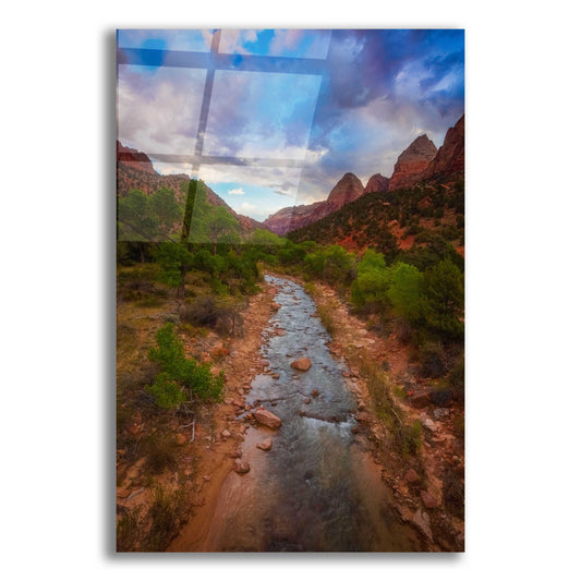 Epic Art 'Path to Zion - Zion National Park' by Darren White, Acrylic Glass Wall Art