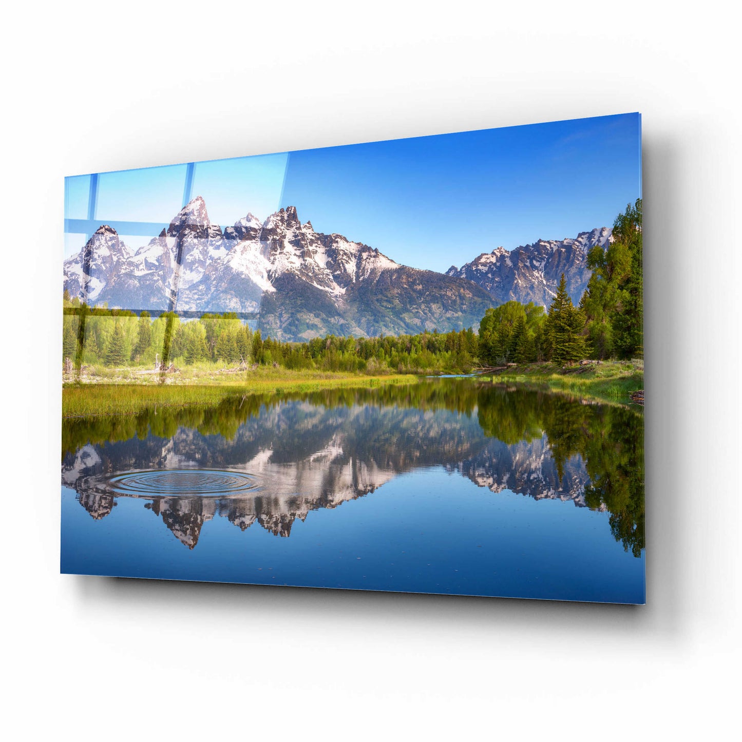 Epic Art 'Ripples in the Tetons - Grand Teton National Park' by Darren White, Acrylic Glass Wall Art,16x12