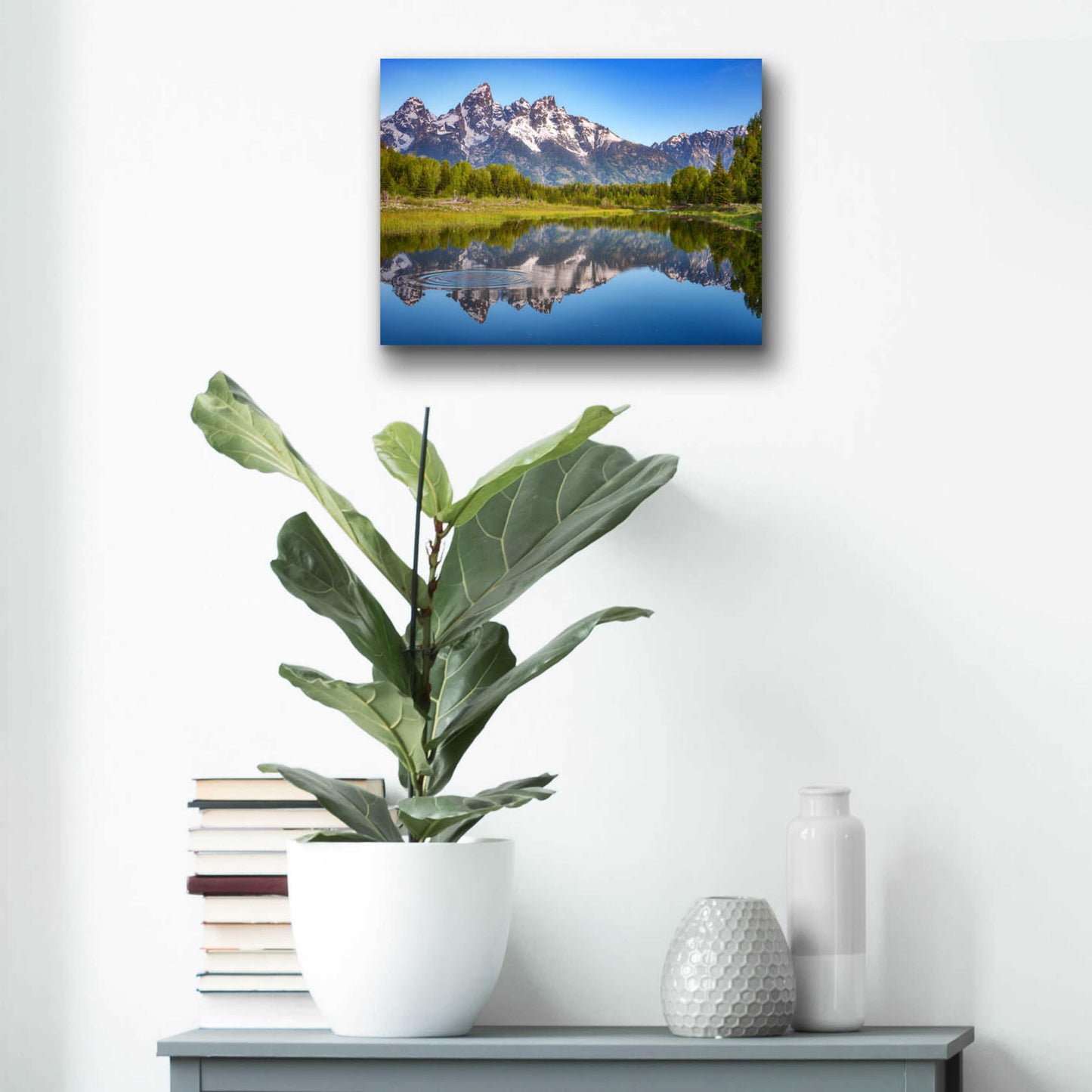 Epic Art 'Ripples in the Tetons - Grand Teton National Park' by Darren White, Acrylic Glass Wall Art,16x12