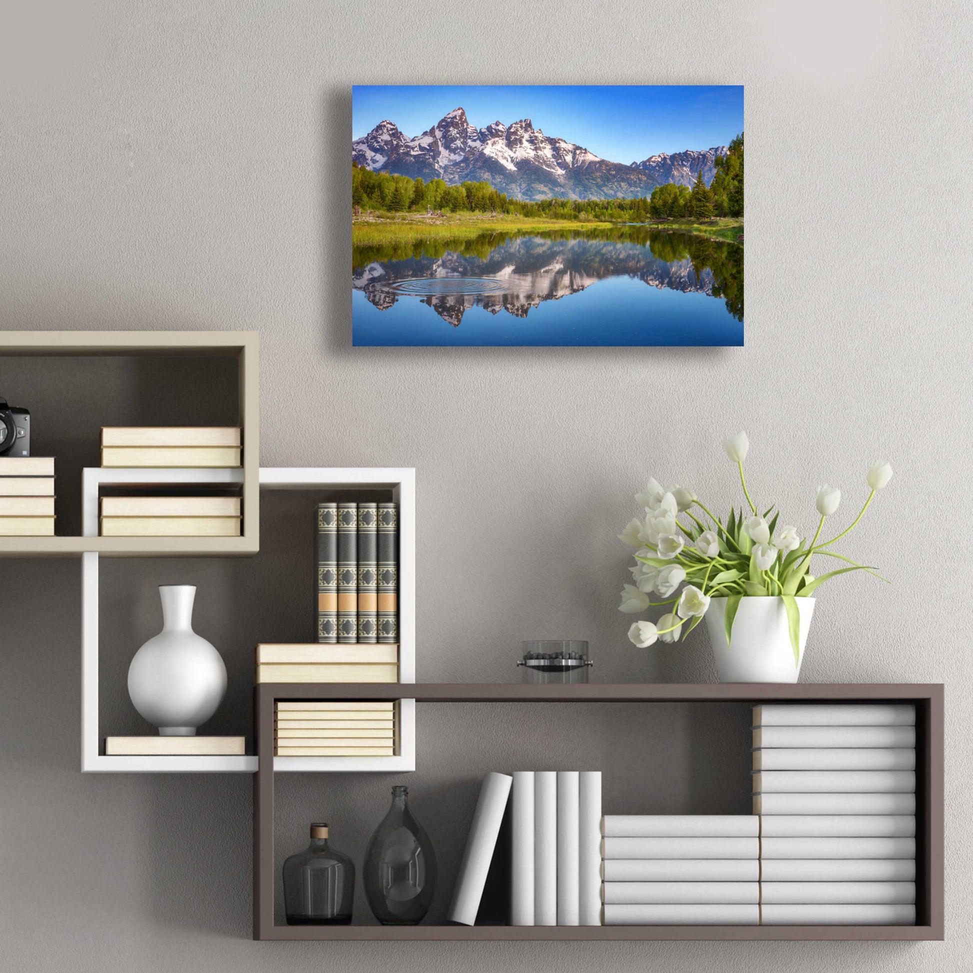 Epic Art 'Ripples in the Tetons - Grand Teton National Park' by Darren White, Acrylic Glass Wall Art,24x16