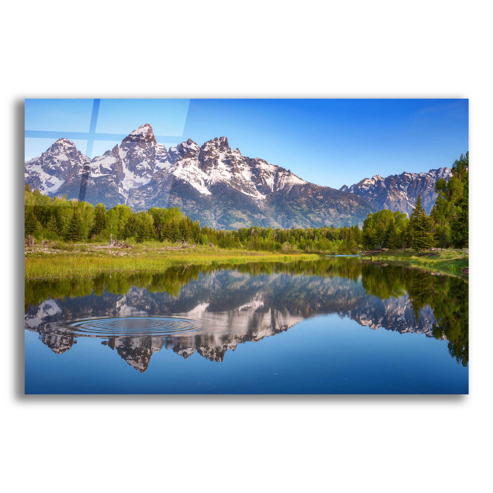 Epic Art 'Ripples in the Tetons - Grand Teton National Park' by Darren White, Acrylic Glass Wall Art,24x16