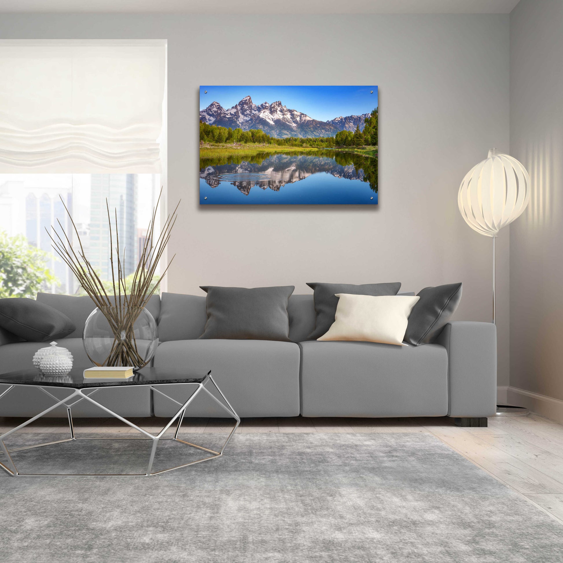 Epic Art 'Ripples in the Tetons - Grand Teton National Park' by Darren White, Acrylic Glass Wall Art,36x24