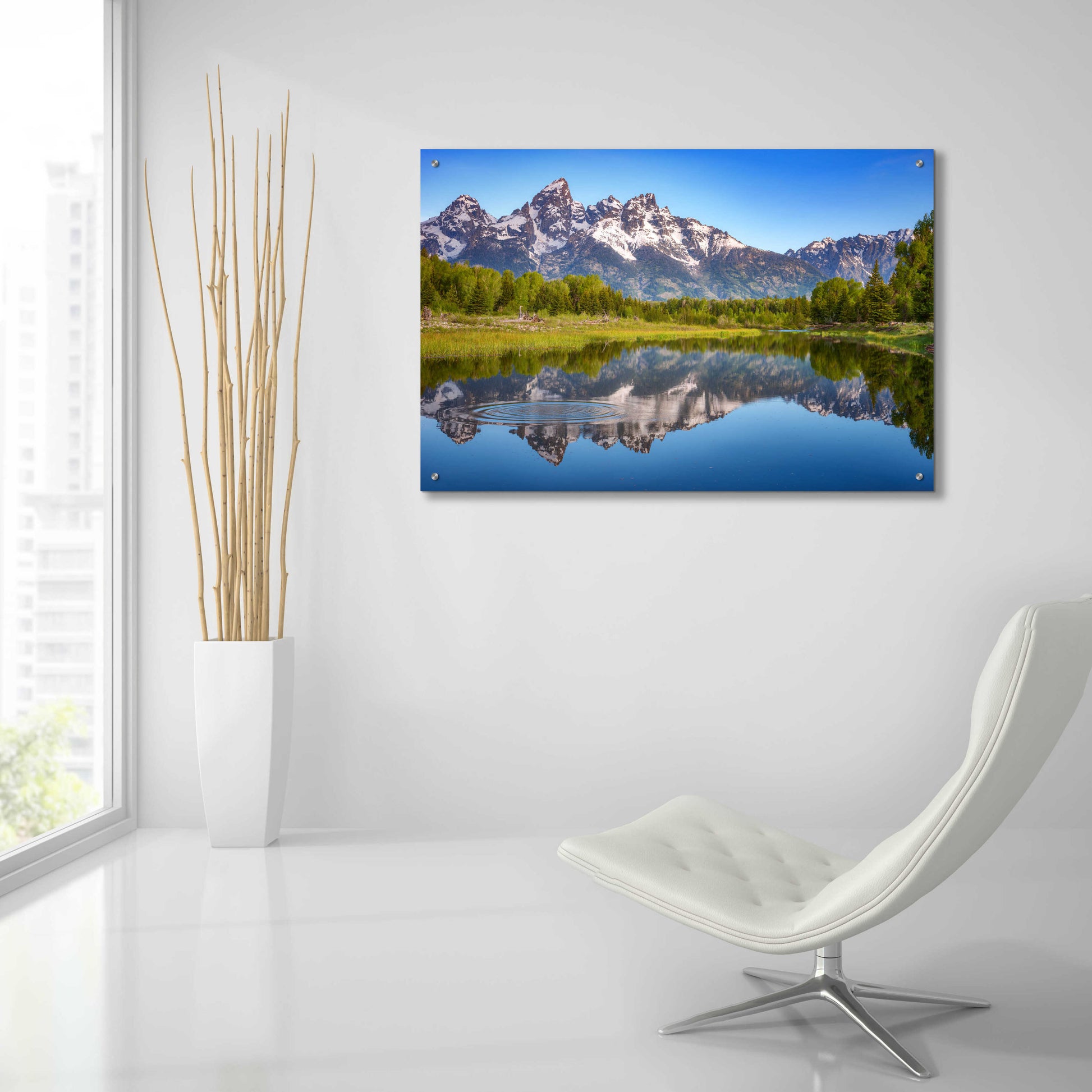 Epic Art 'Ripples in the Tetons - Grand Teton National Park' by Darren White, Acrylic Glass Wall Art,36x24