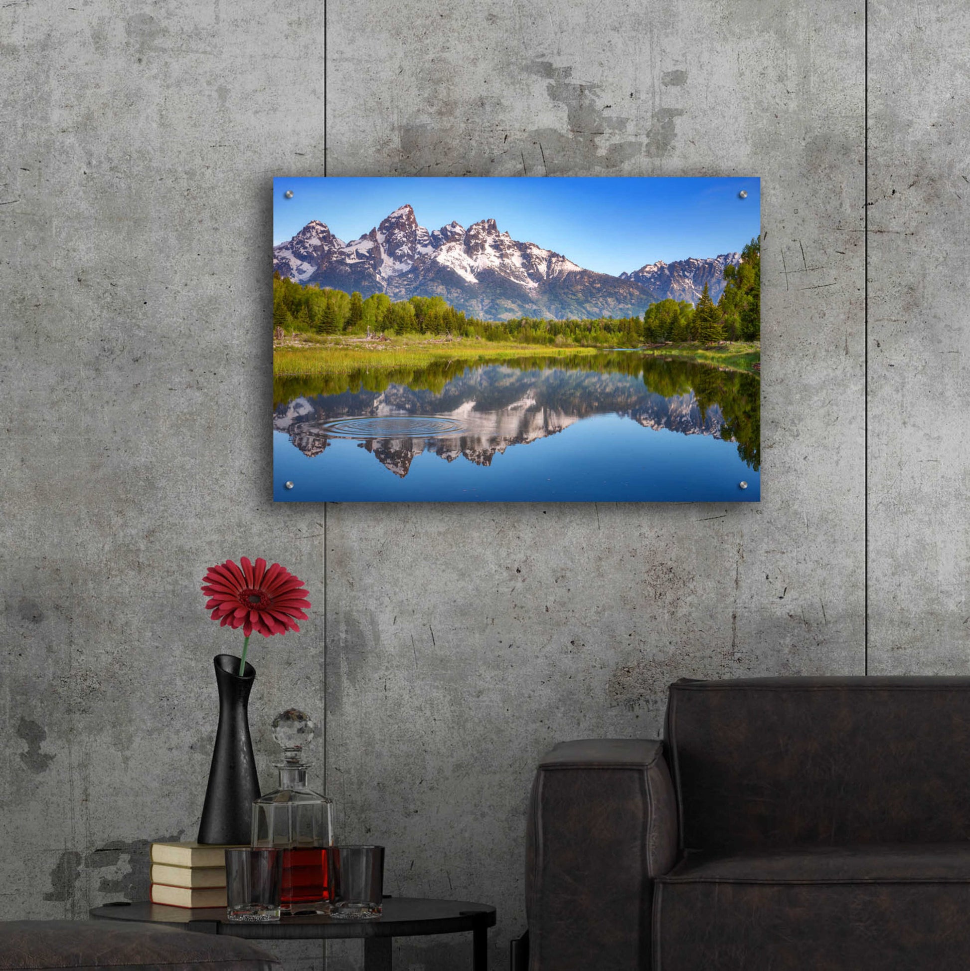 Epic Art 'Ripples in the Tetons - Grand Teton National Park' by Darren White, Acrylic Glass Wall Art,36x24