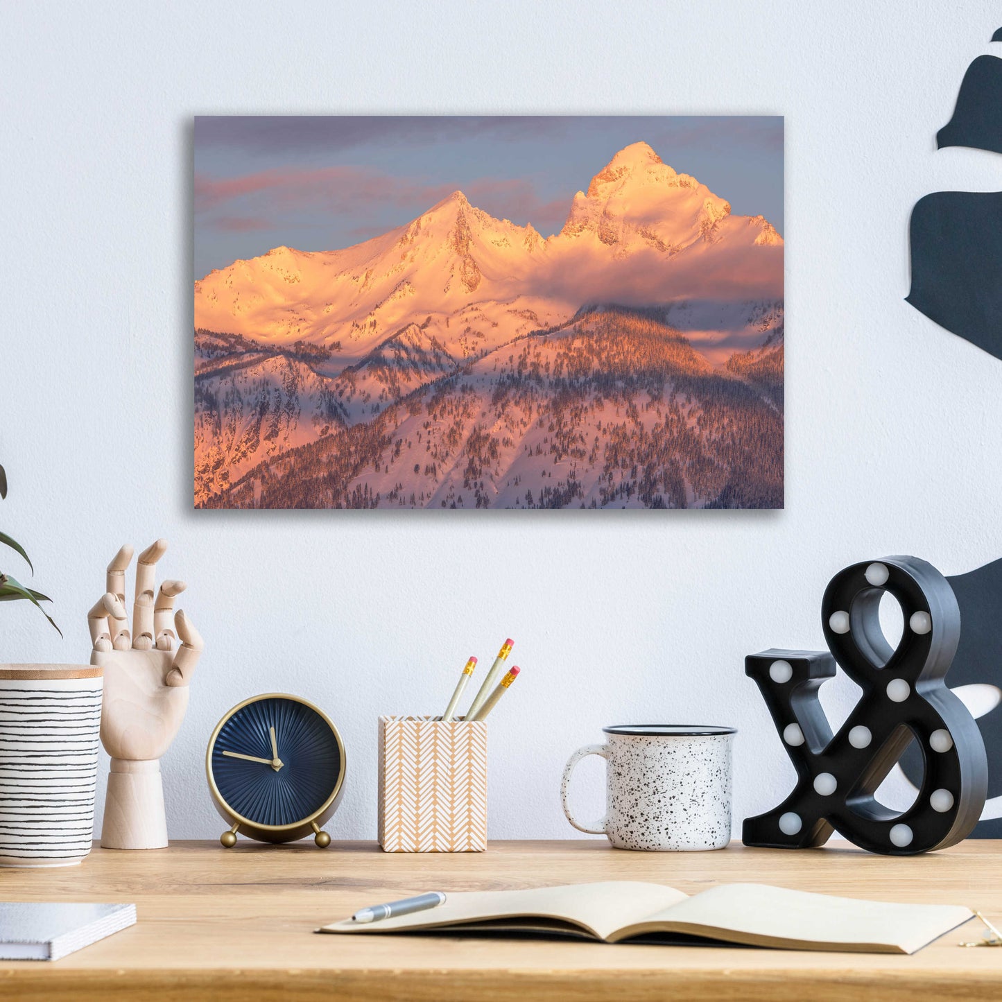 Epic Art 'Rise Above - Grand Teton National Park' by Darren White, Acrylic Glass Wall Art,16x12