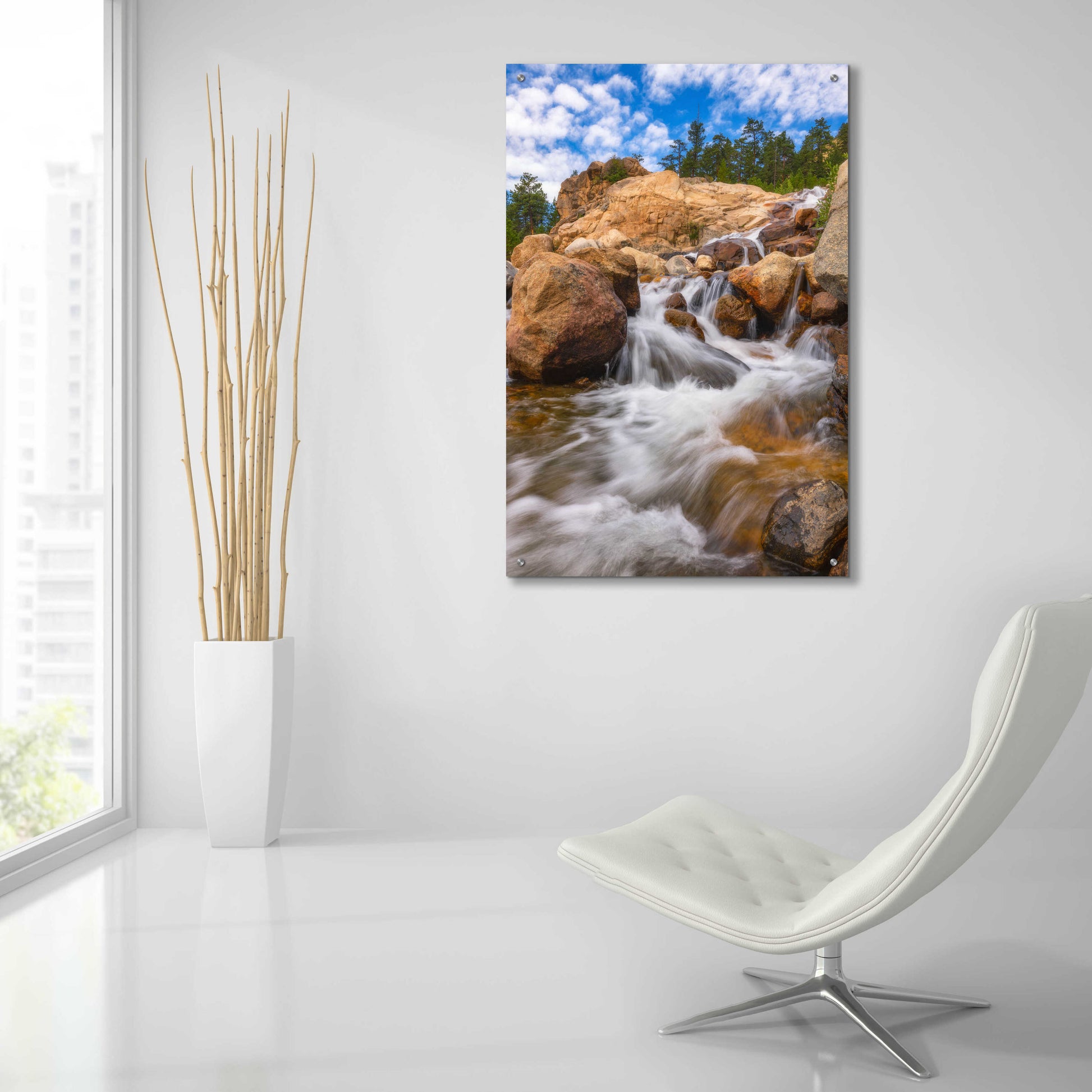 Epic Art 'Rocky Mountain Flow - Rocky Mountain National Park' by Darren White, Acrylic Glass Wall Art,24x36