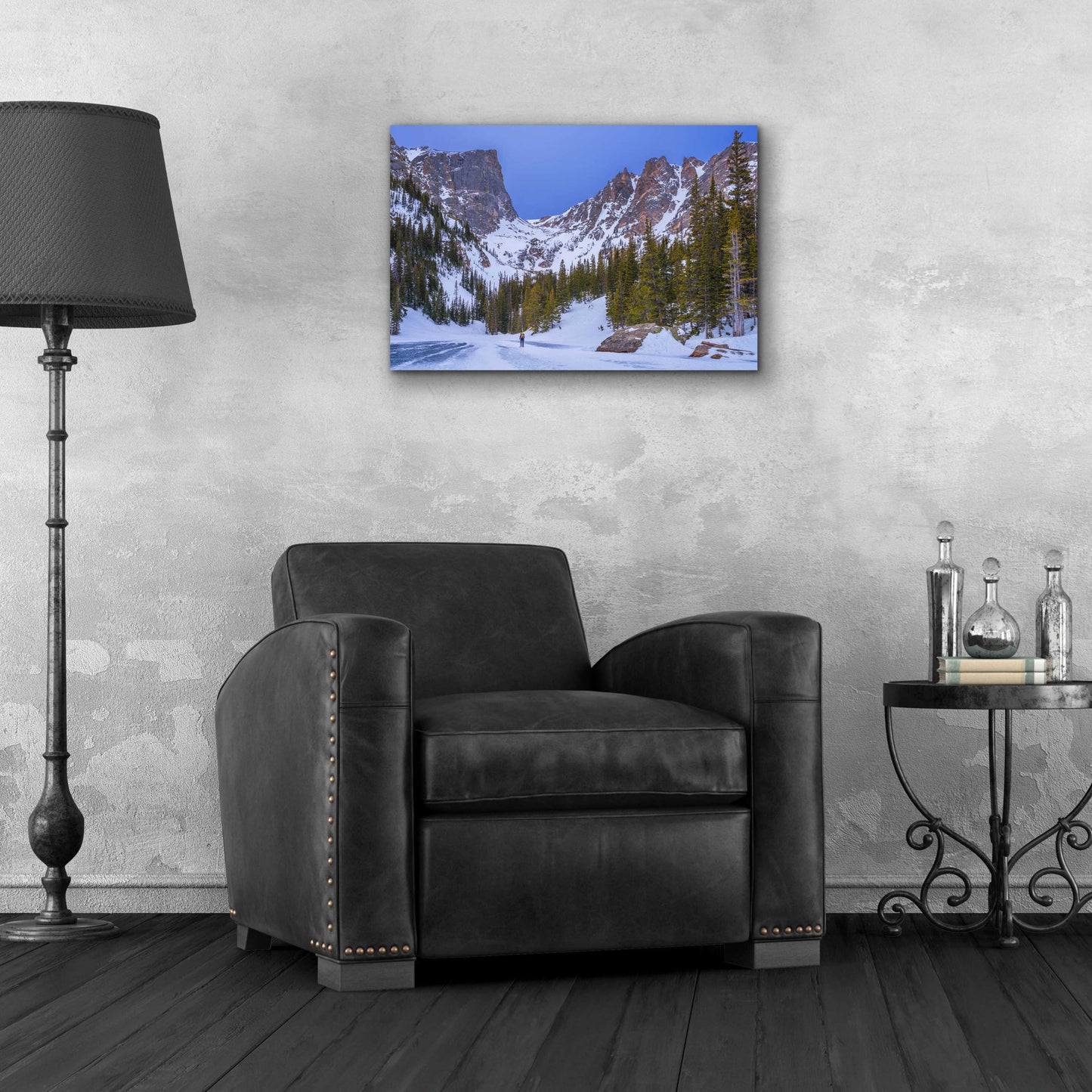 Epic Art 'Rocky Mountain Snowshoer - Rocky Mountain National Park' by Darren White, Acrylic Glass Wall Art,24x16