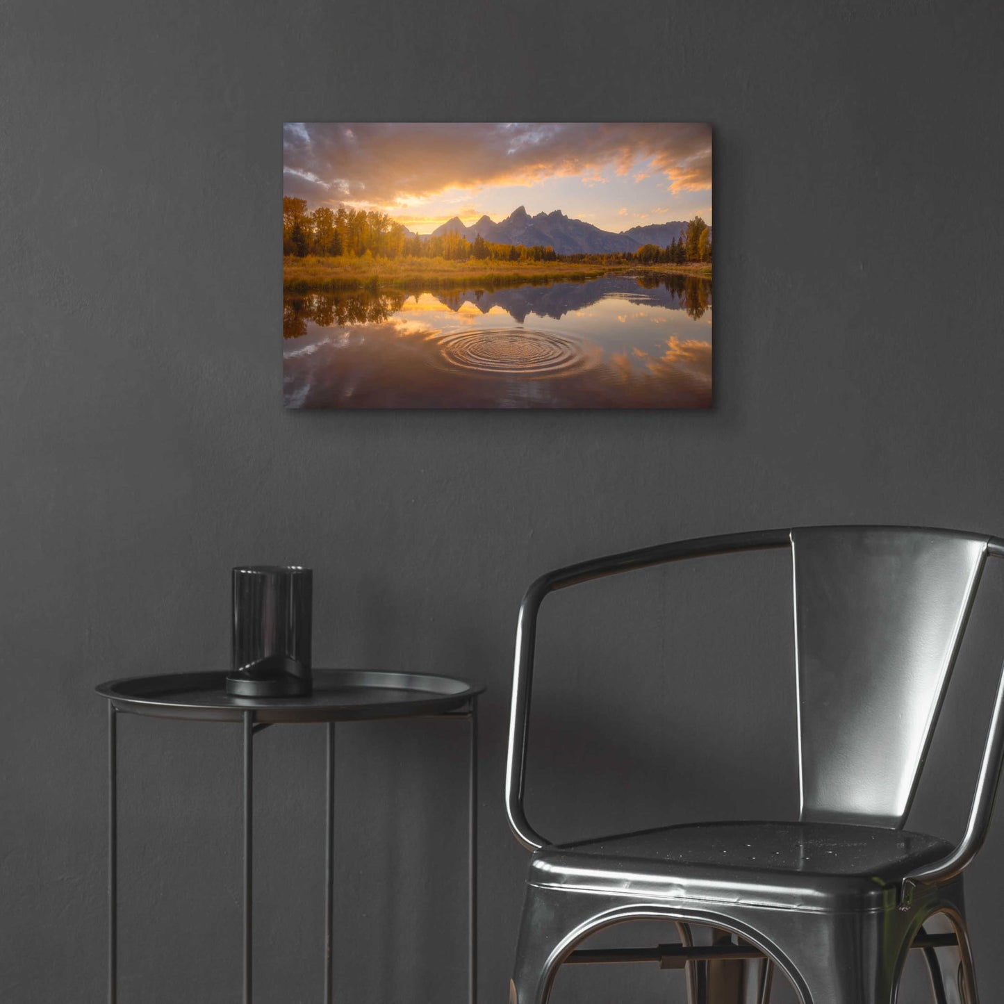 Epic Art 'Schwabacher Sunset - Grand Teton National Park' by Darren White, Acrylic Glass Wall Art,24x16