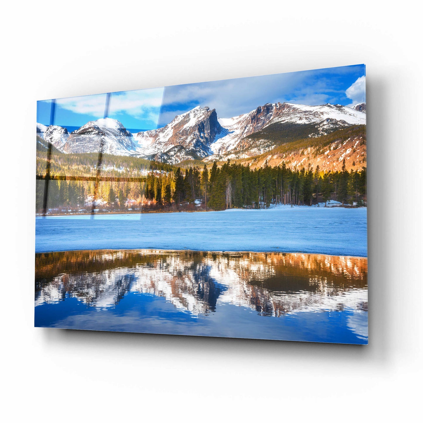 Epic Art 'Sprague Lake - Rocky Mountain National Park' by Darren White, Acrylic Glass Wall Art,16x12