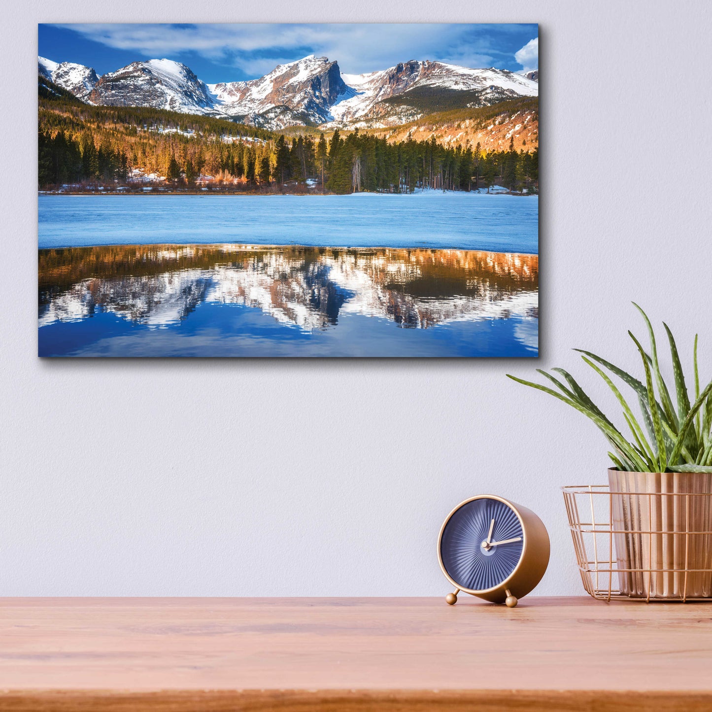 Epic Art 'Sprague Lake - Rocky Mountain National Park' by Darren White, Acrylic Glass Wall Art,16x12