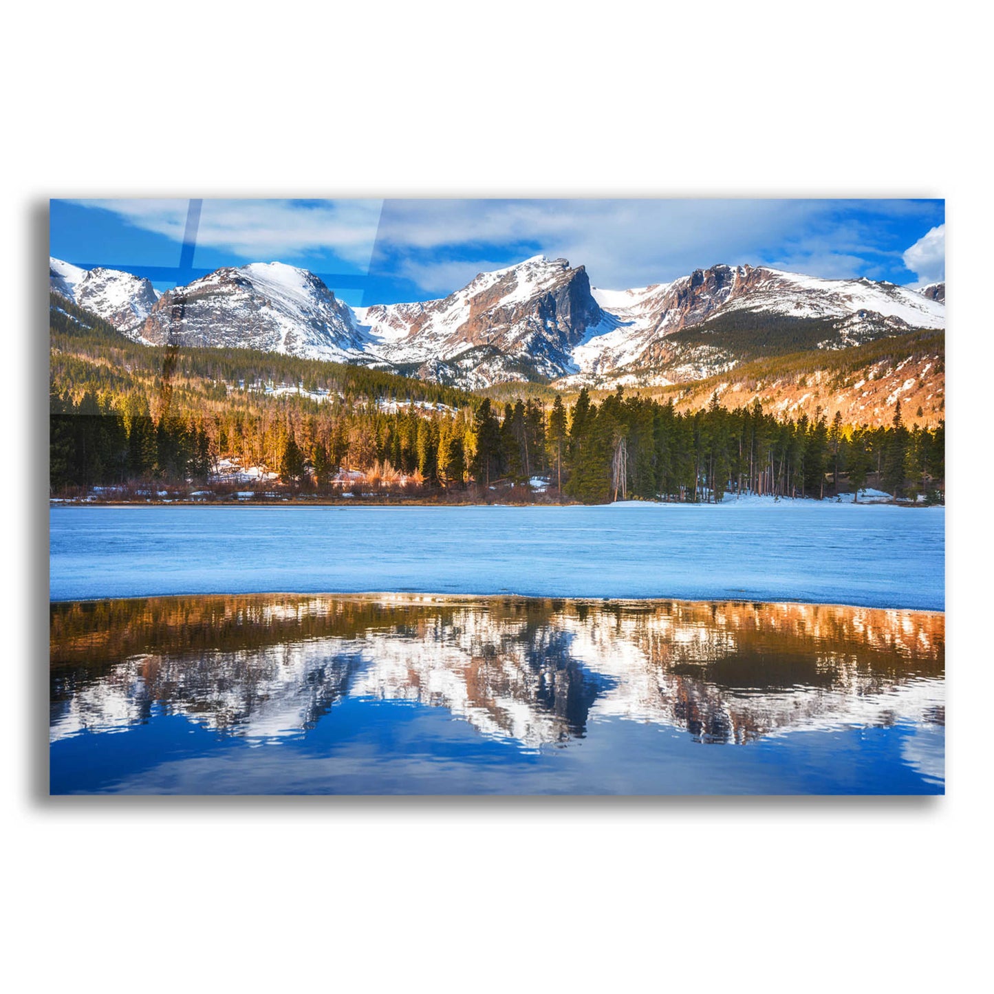 Epic Art 'Sprague Lake - Rocky Mountain National Park' by Darren White, Acrylic Glass Wall Art,24x16
