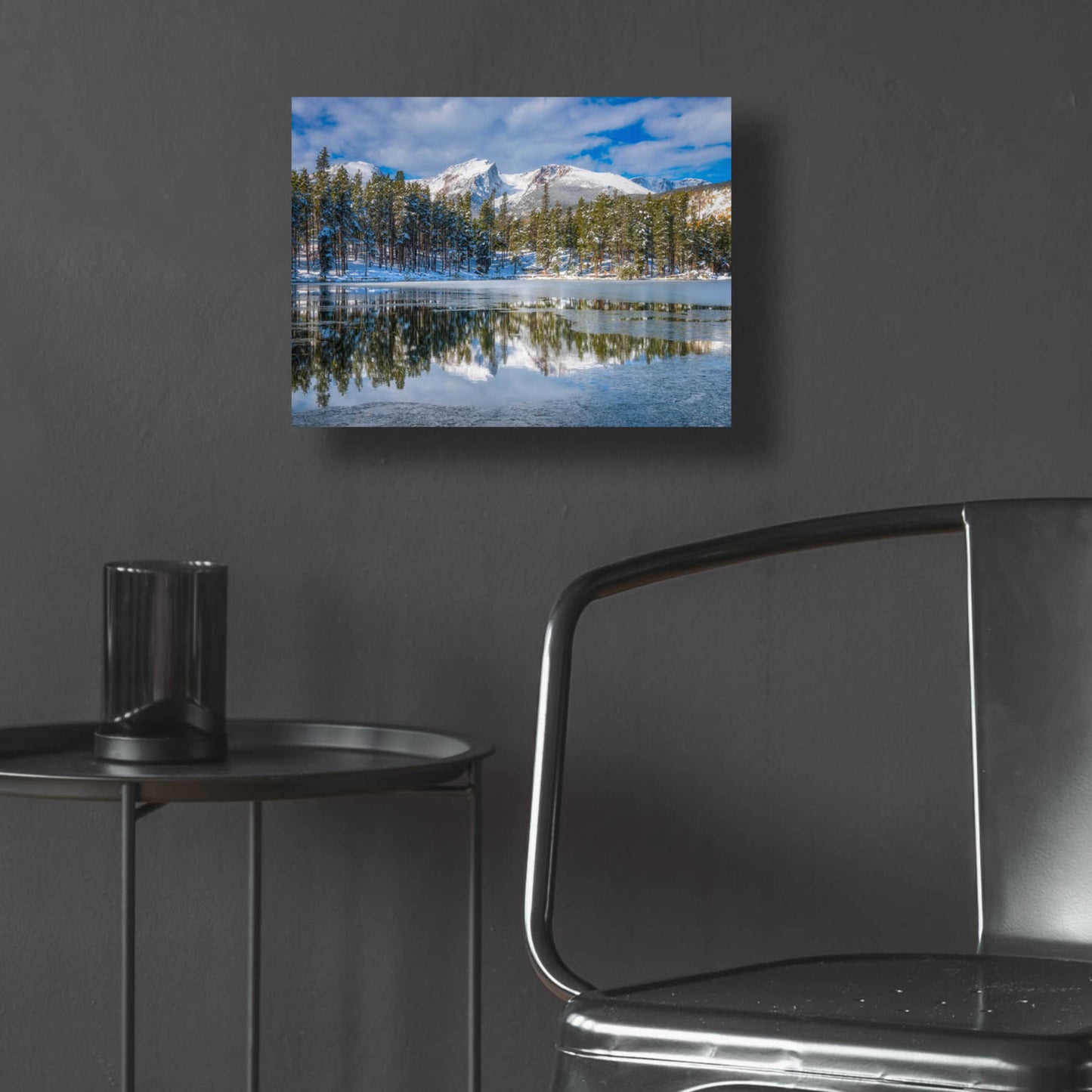 Epic Art 'Sprague Lake First Freeze - Rocky Mountain National Park' by Darren White, Acrylic Glass Wall Art,16x12