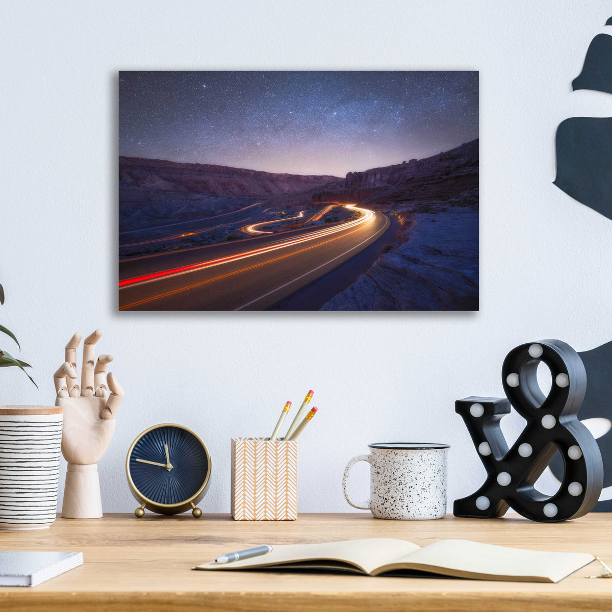 Epic Art 'Starlight Drive - Arches National Park' by Darren White, Acrylic Glass Wall Art,16x12