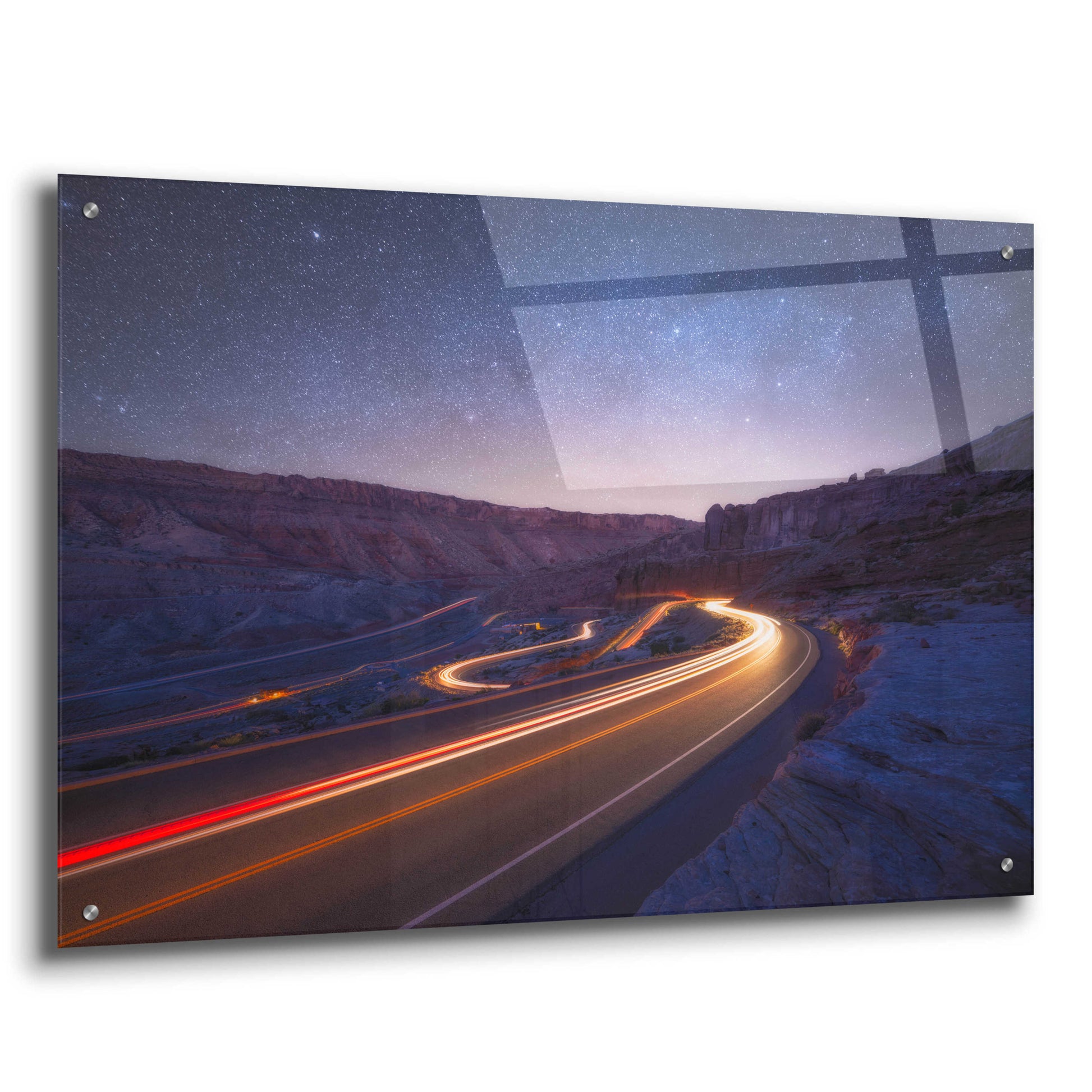 Epic Art 'Starlight Drive - Arches National Park' by Darren White, Acrylic Glass Wall Art,36x24