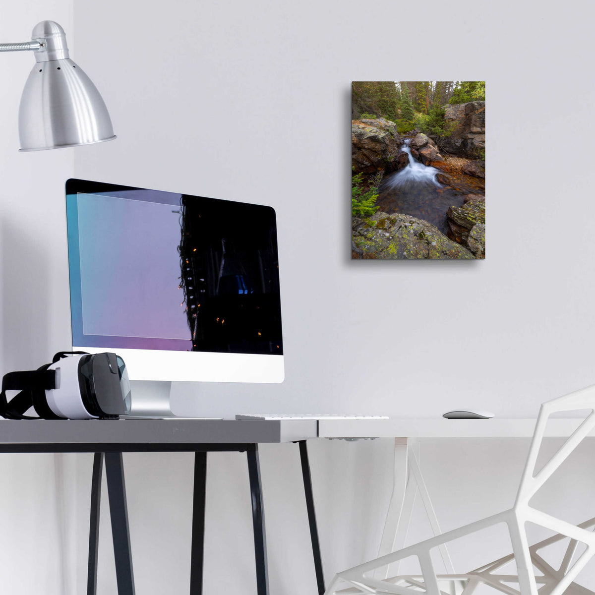 Epic Art 'Stream of Solitude - Rocky Mountain National Park' by Darren White, Acrylic Glass Wall Art,12x16