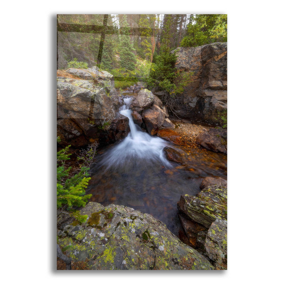 Epic Art 'Stream of Solitude - Rocky Mountain National Park' by Darren White, Acrylic Glass Wall Art