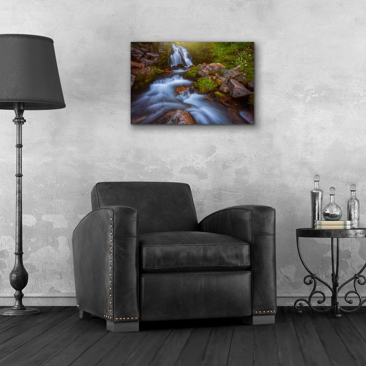 Epic Art 'Sunbeam Falls - Mount Rainier National Park' by Darren White, Acrylic Glass Wall Art,24x16